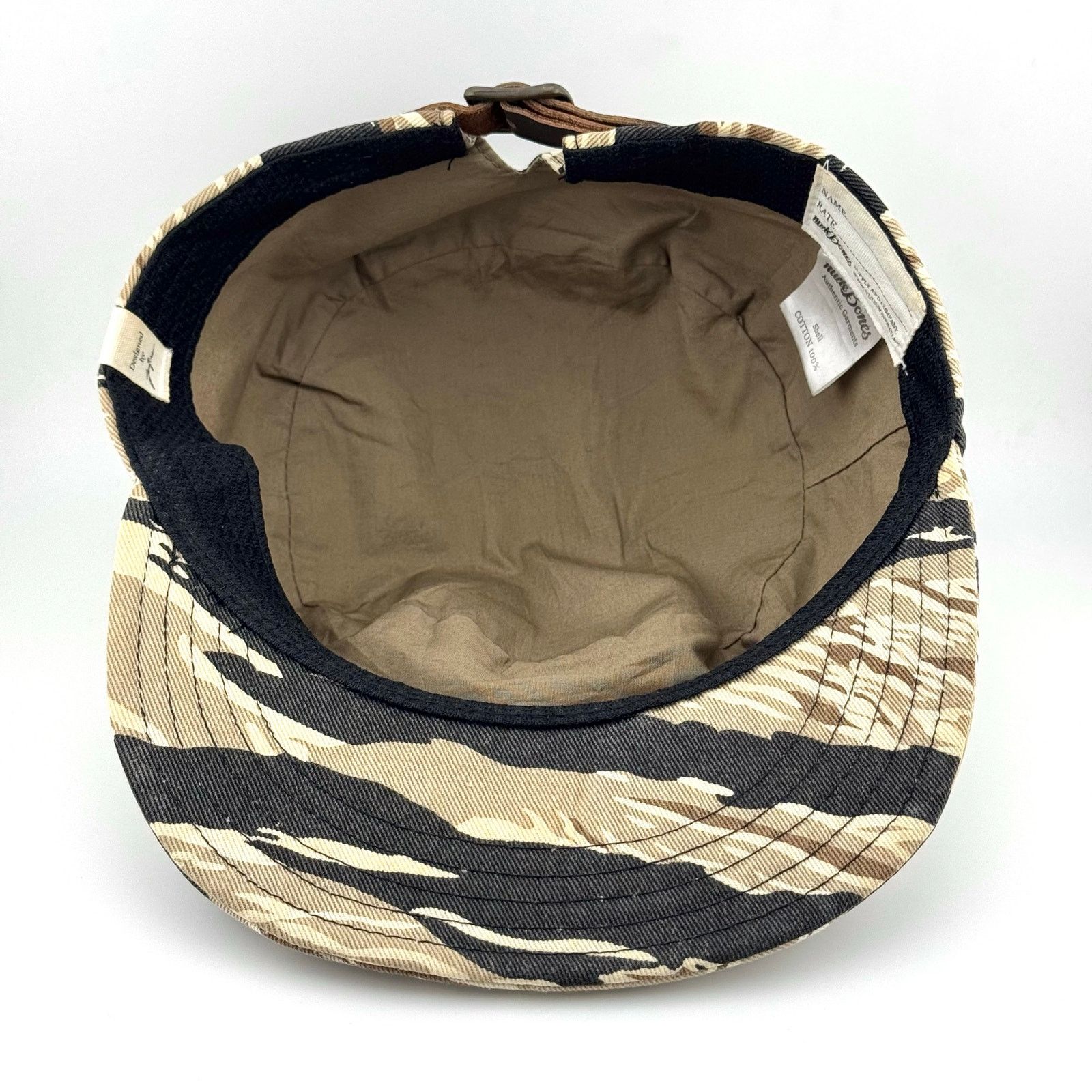 Japanese Brand nudeBones Tiger Stripe Hat Military Camo Cadet Cap Size ONE SIZE - 5 Thumbnail
