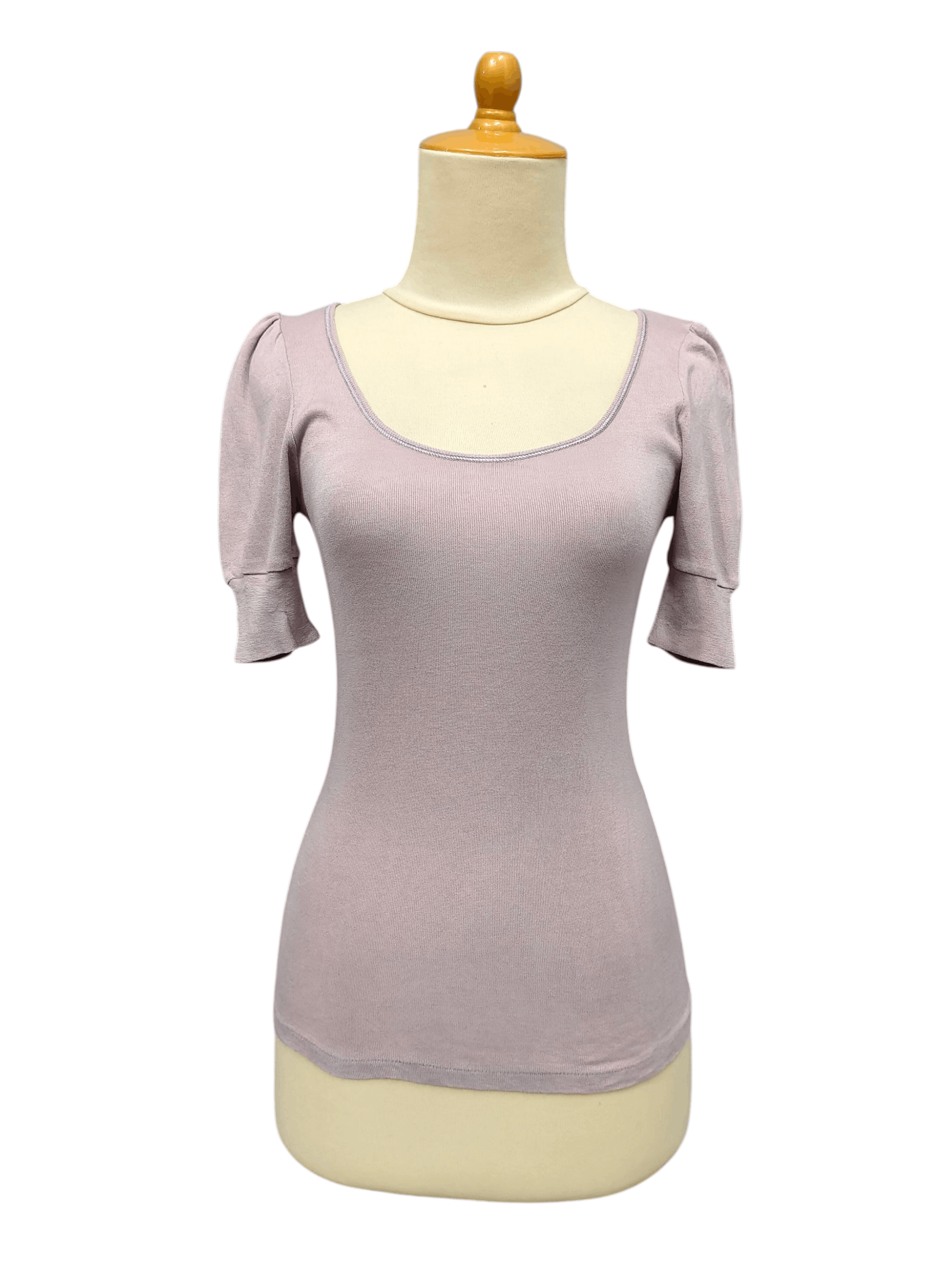 Vanessa Bruno 2000s Vanessa Bruno🇫🇷 Soft Lavender Puff Sleeve Knit Top Size S / US 4 / IT 40 - 1 Thumbnail