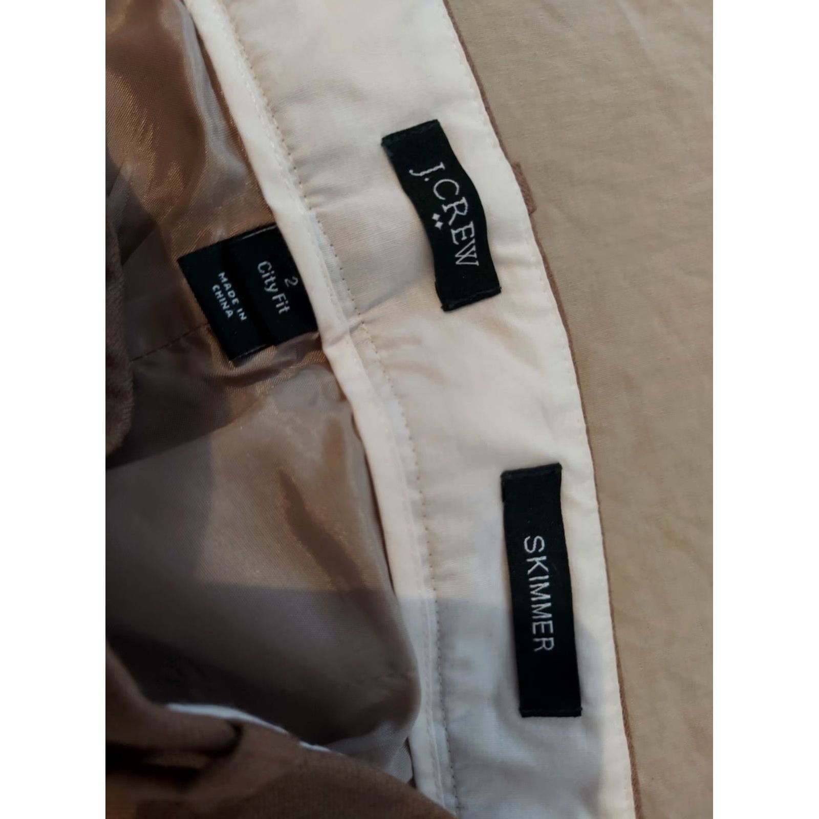 J.Crew J.CREW Dress Pants 2 Womens Beige Khaki Wool Chino Slacks Trouser Cotton Slack Size 26" / US 2 / IT 38 - 5 Thumbnail