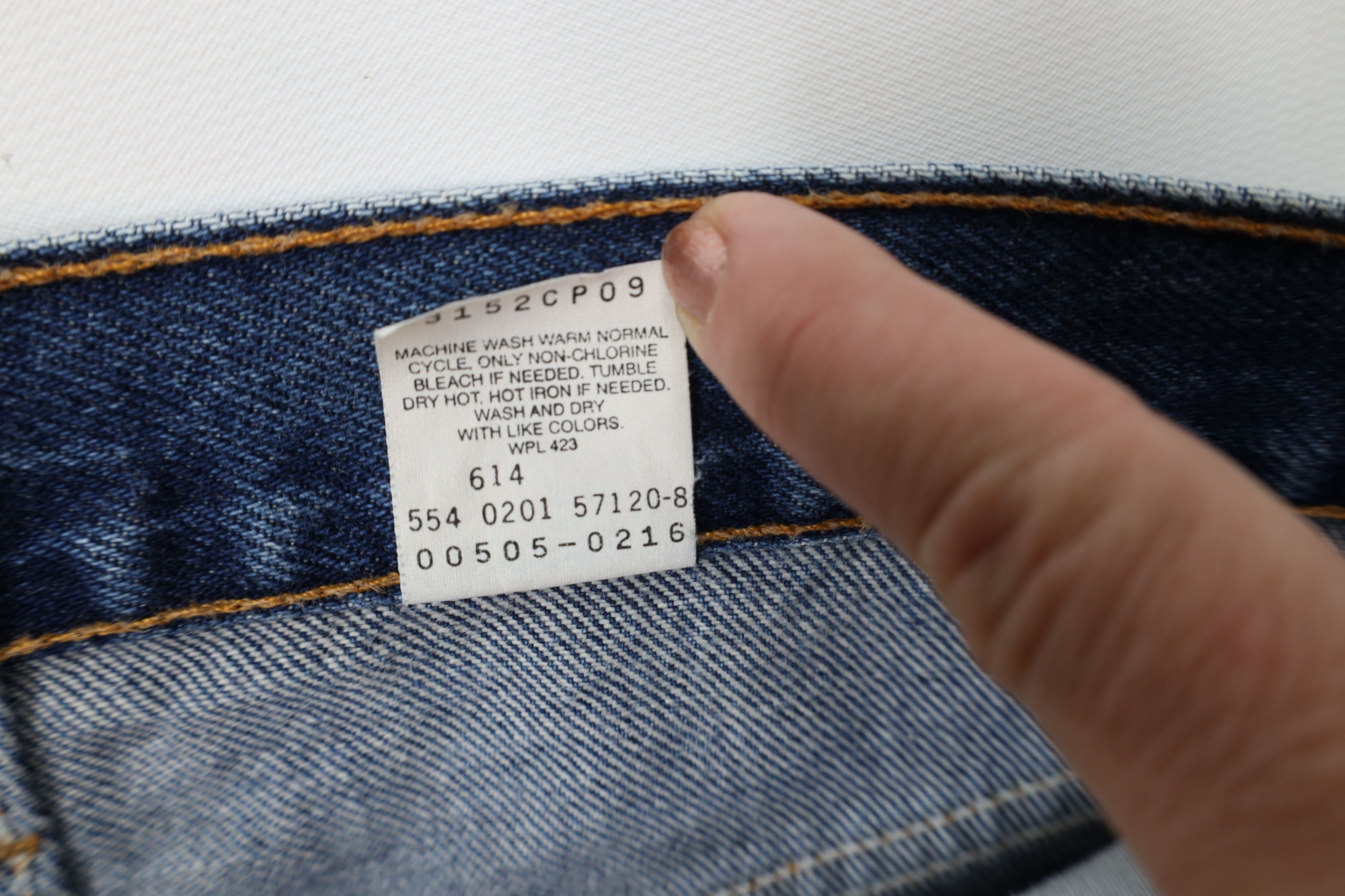 Levi's Vintage Y2K 2001 Levis 505 Straight Leg Jeans Blue USA Size 34" / US 12 / IT 48 - 7 Thumbnail