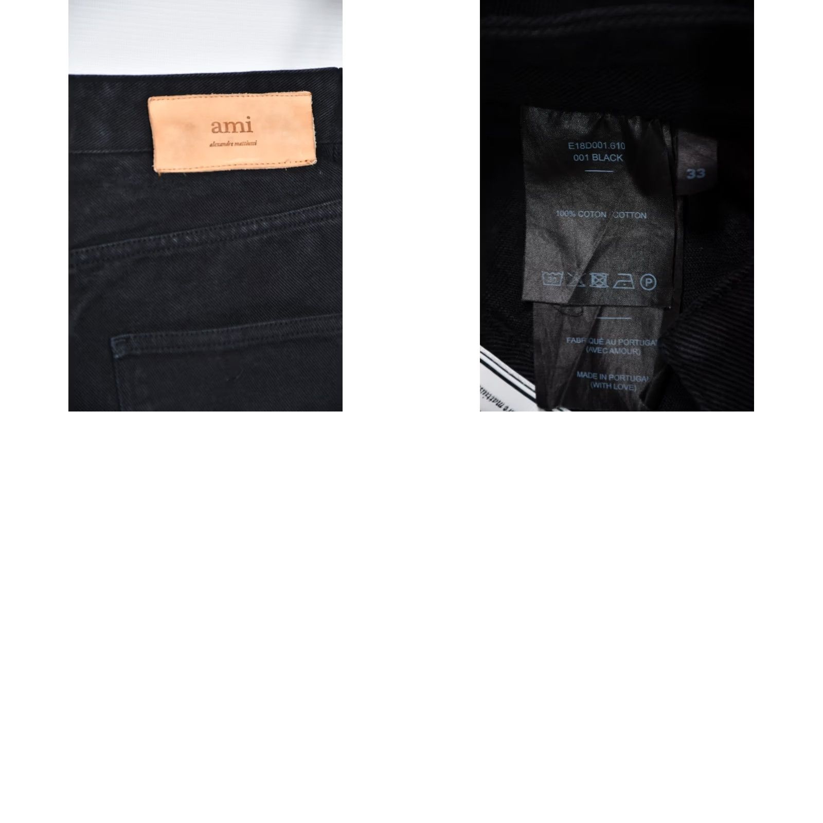 Vintage AMI Alexandre Mattiussi Men Jeans W33 Black Cotton Denim 5-Pocket Straight Regular Size XS-? (invalid) Size US 33 - 9 Thumbnail