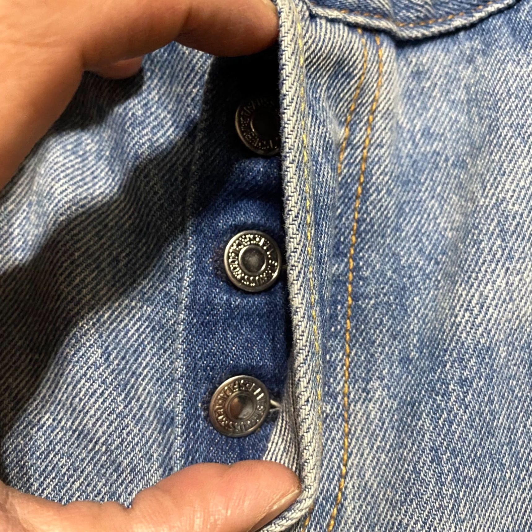 Levi's Levi's 501 Mens Jeans 29x32 Blue Denim Straight Medium Wash Distress Classic Fit Size US 30 / EU 46 - 6 Thumbnail