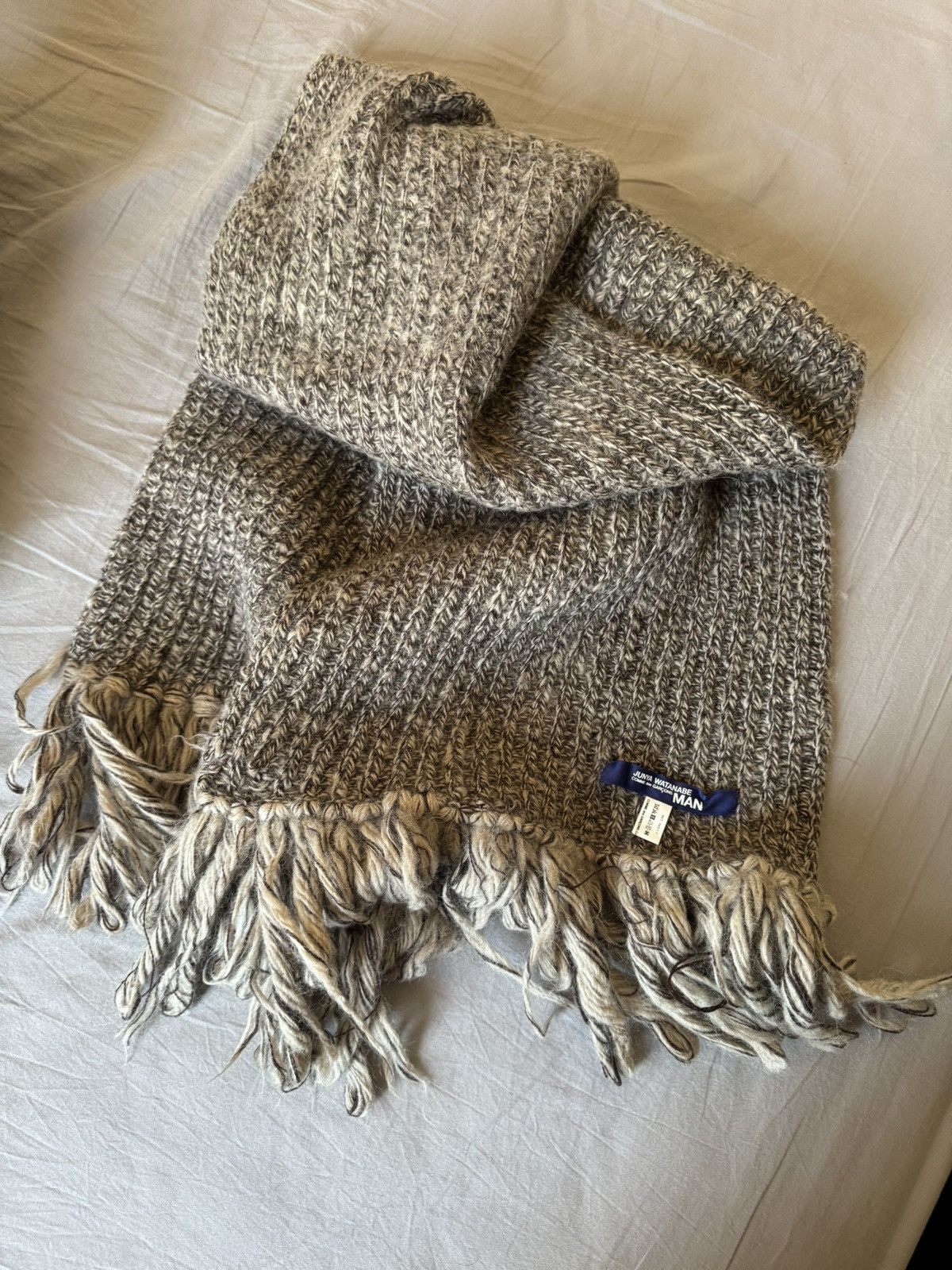 Junya Watanabe Beige Wool Blended Scarf Size ONE SIZE - 1 Thumbnail