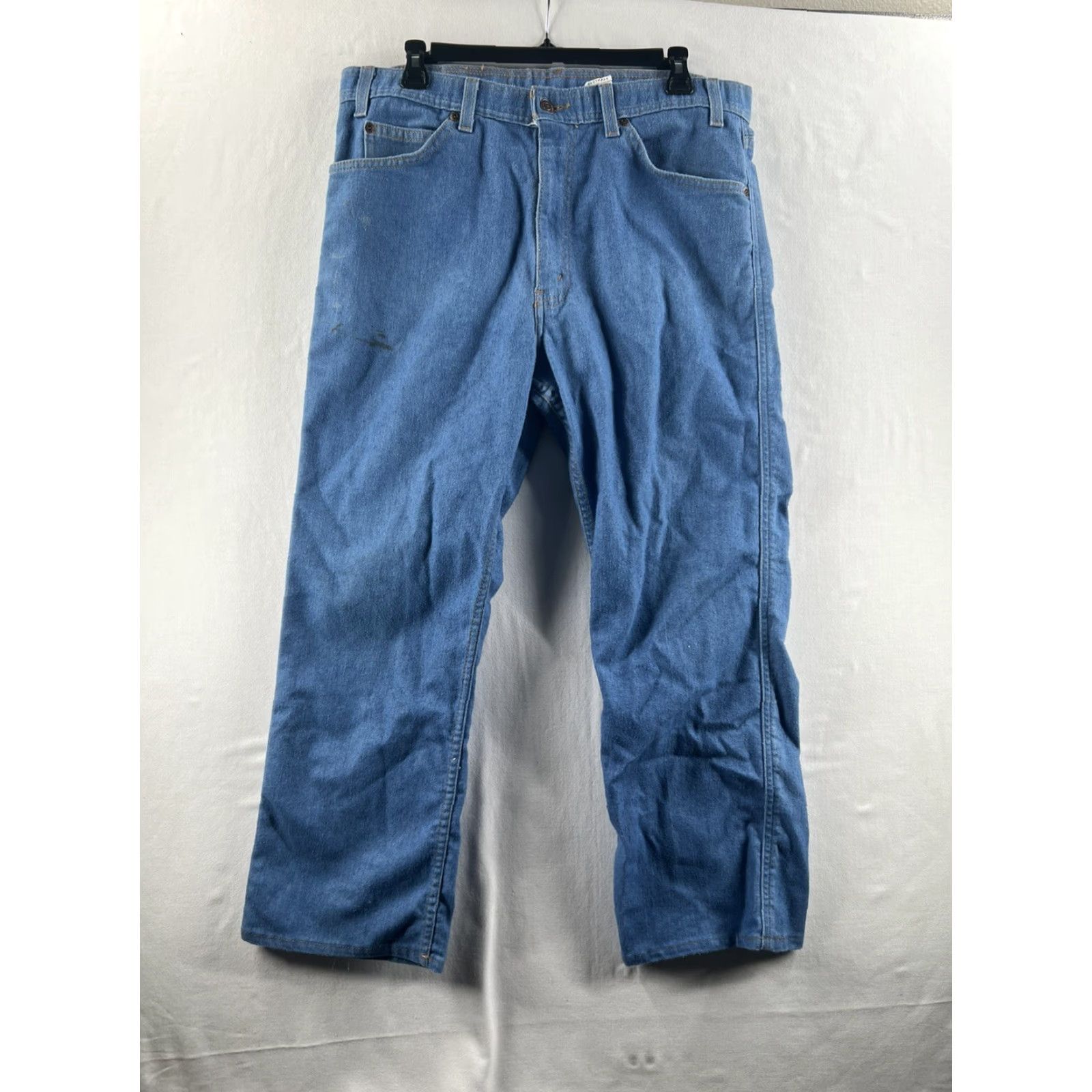 Levi's VINTAGE Levi's Denim Jeans Baggy Straight Leg 34x26 Medium Wash Blue USA Levi's 505 Mens Jeans Straight 34 Regular Blue Baggy Vintage Mens Jeans Size US 34 / EU 50 - 5 Thumbnail