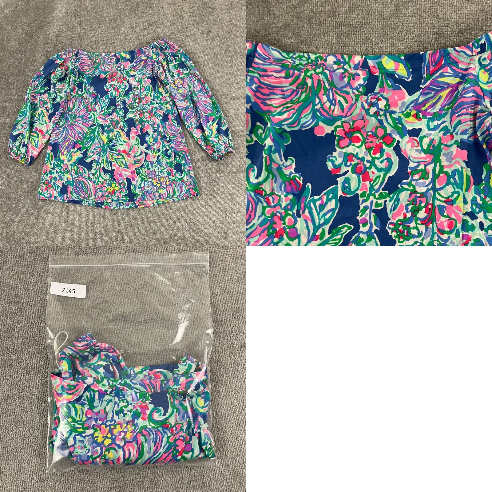 Lilly Pulitzer Lilly Pulitzer Top Womens Small Adira Off Shoulder Stretch Silk Exotic Escapade Shirt Womens S Multicolor Floral 3/4 Sleeve Blouse Mens? No. Size S / US 4 / IT 40 - 8 Thumbnail