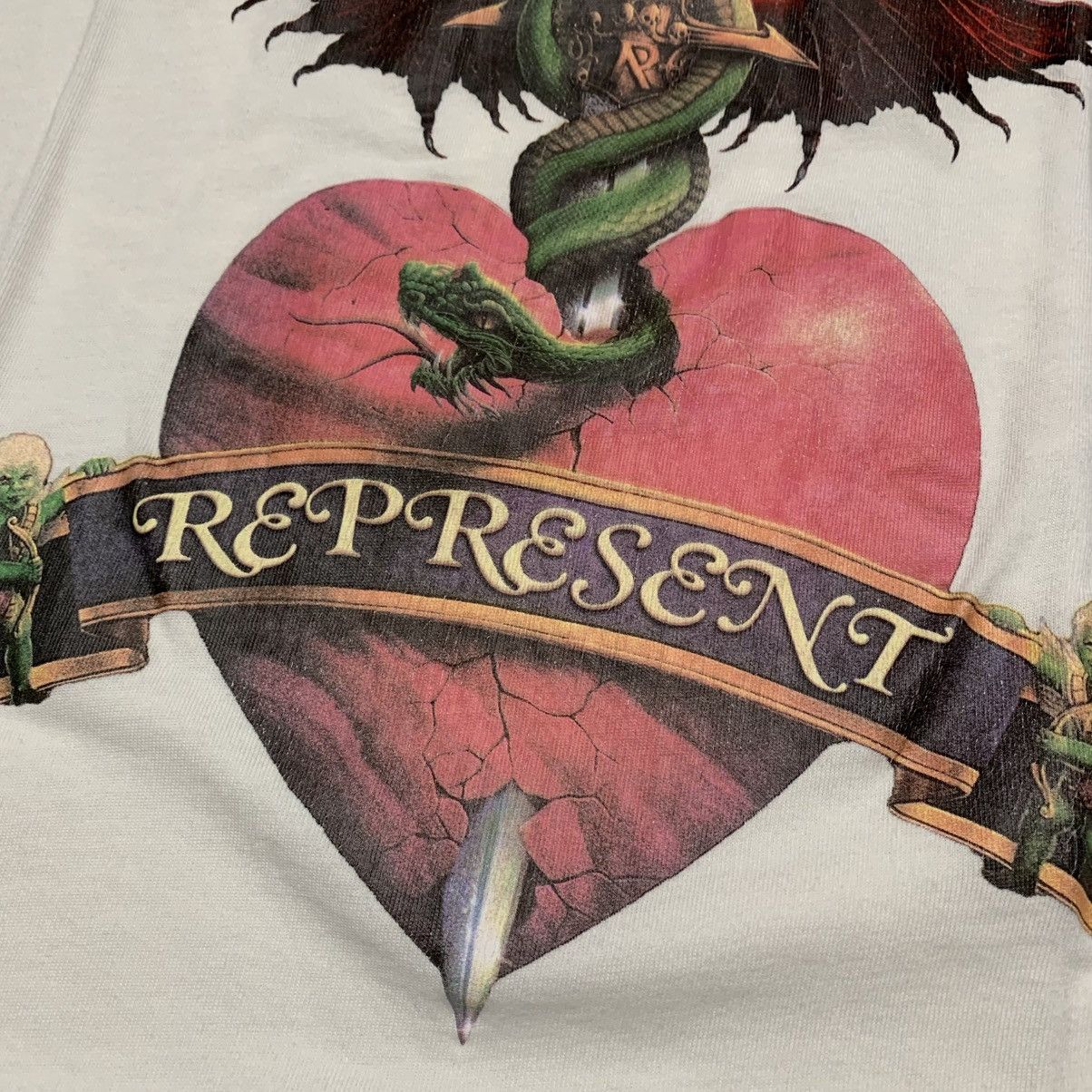 Represent Clo. Represent x Motley Crue XXS Without You Flat White Tee Size US XXS / EU 40 - 4 Thumbnail