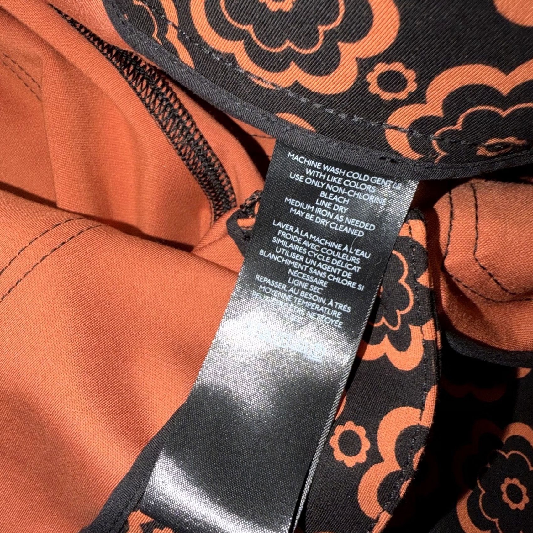 Anthropologie VINTAGE Anthropologie Maeve The Colette Pants Wide-Leg Black Orange Motif New Size 28" / US 6 / IT 42 - 6 Thumbnail