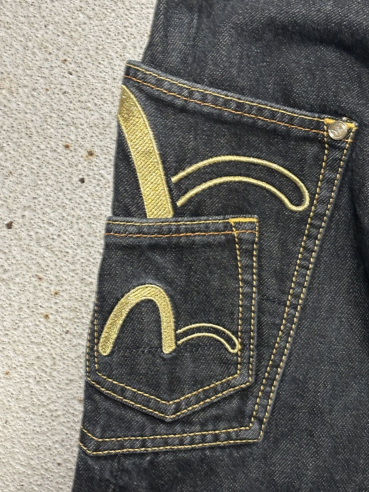 Evisu Evisu Kuro Embroidered Heavyduty Jeans Size US 34 / EU 50 - 6 Thumbnail