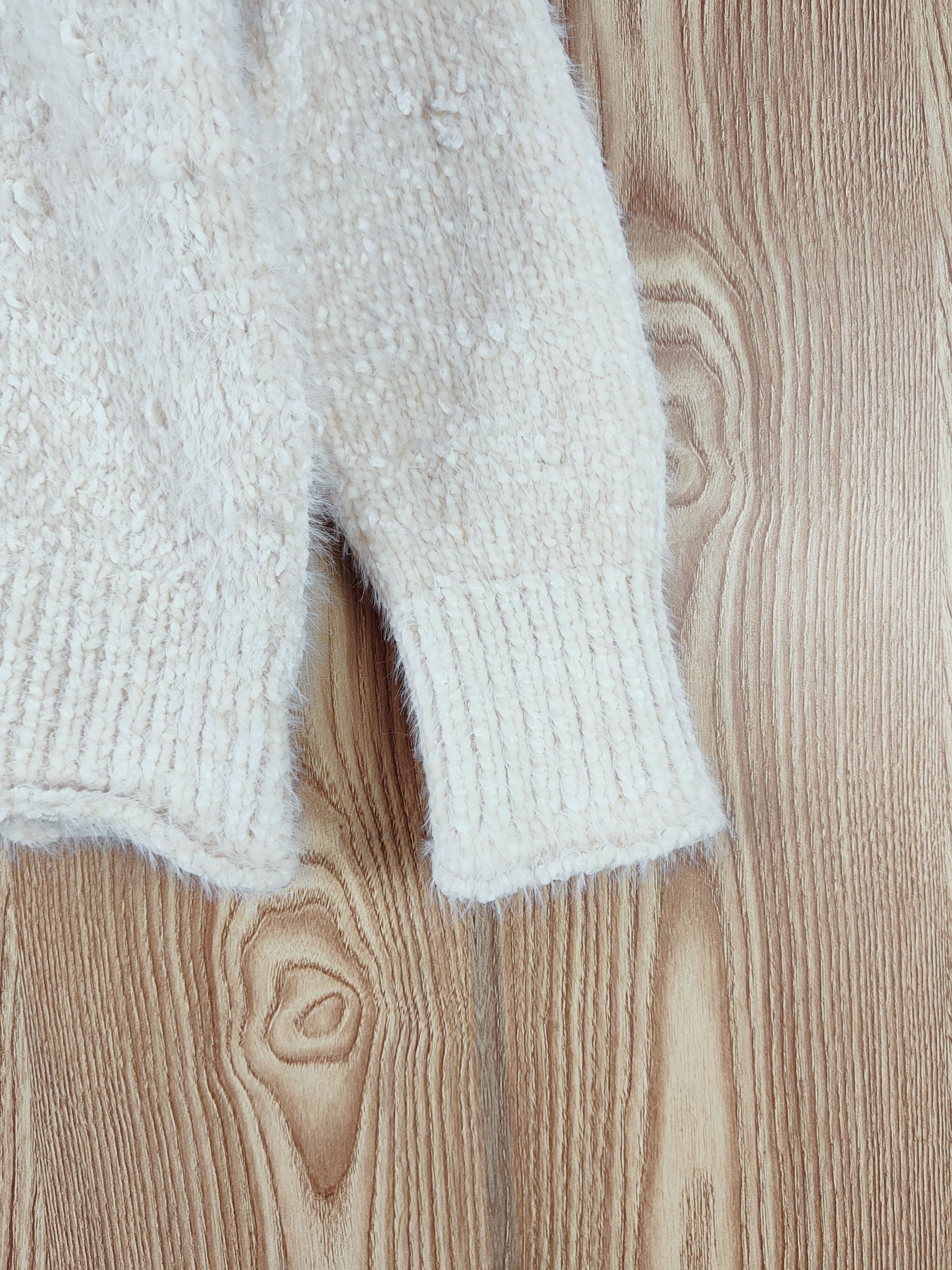 Japanese Brand × Vintage Pigment Cream Shag Shaggy Fur Mohair Knitwear #W759 Size S / US 4 / IT 40 - 6 Thumbnail
