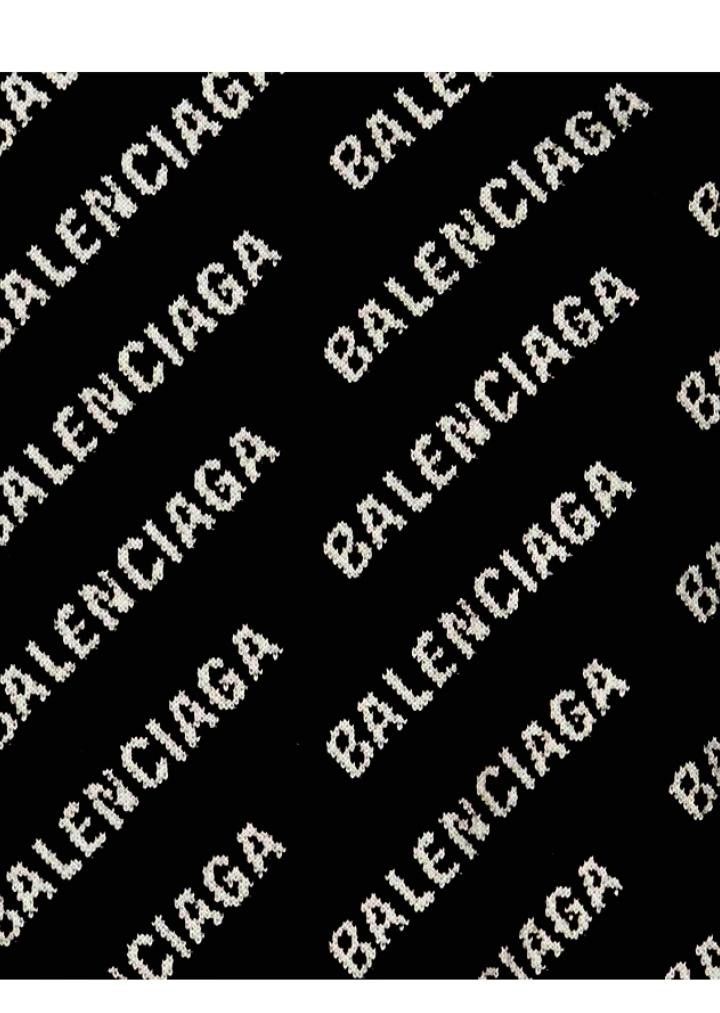 Balenciaga o1la1rc1a1124 All-Over Crewneck Sweater in Black/White Size US S / EU 44-46 / 1 - 3 Thumbnail
