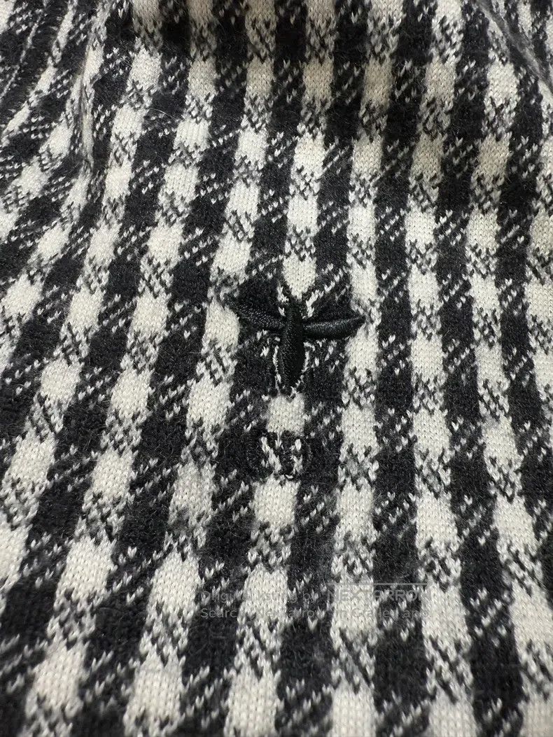 Dior Dior Black and white checkered short-sleeved knitwear shor Size XS / US 0-2 / IT 36-38 - 3 Thumbnail