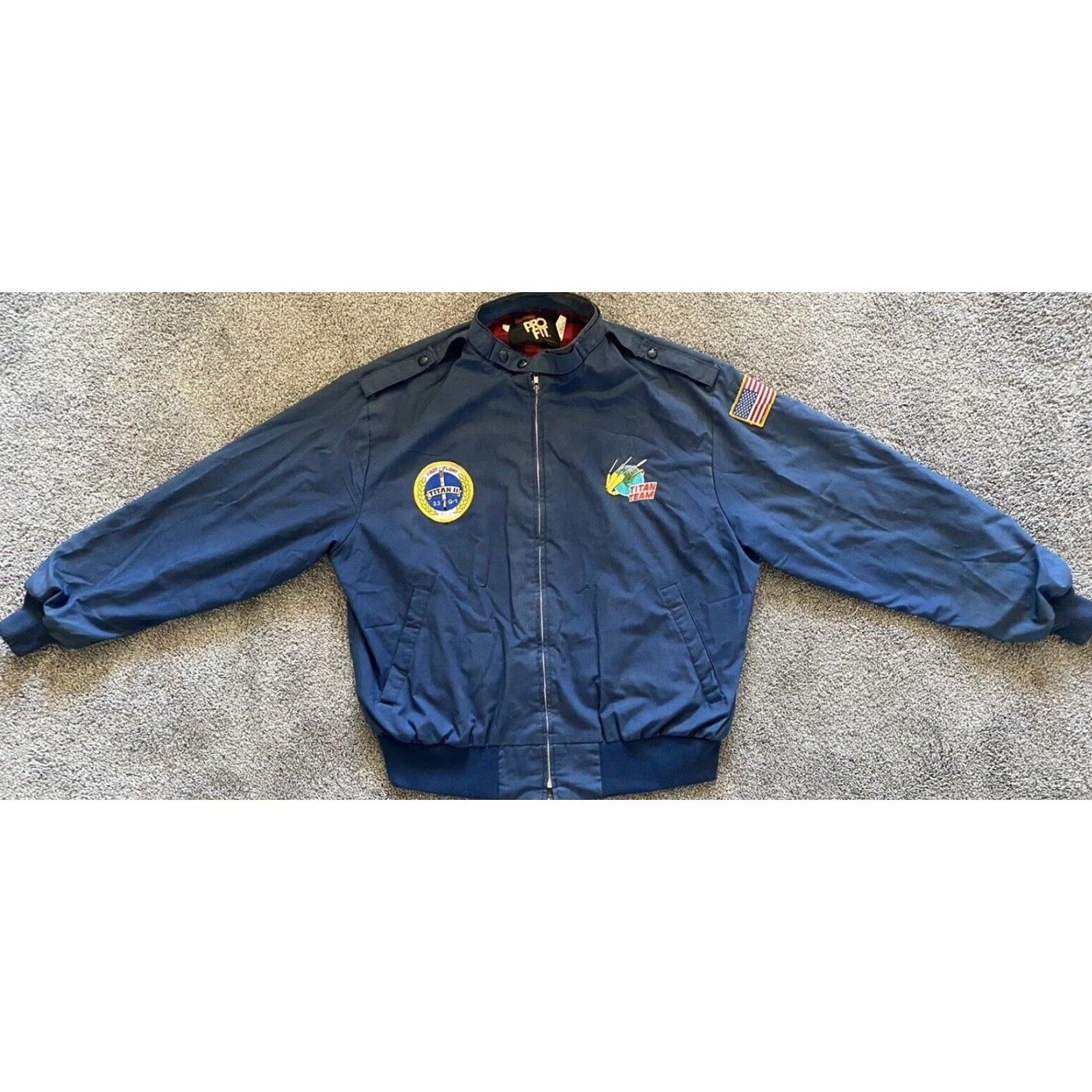 Vintage VINTAGE King Louie Pro Fit Jacket Men’s XL Titan Team Rockets Space Intelsat Blue 80s 90s USA Hipster Space Stars Jacket Mens Size US XL / EU 56 / 4 - 2 Thumbnail