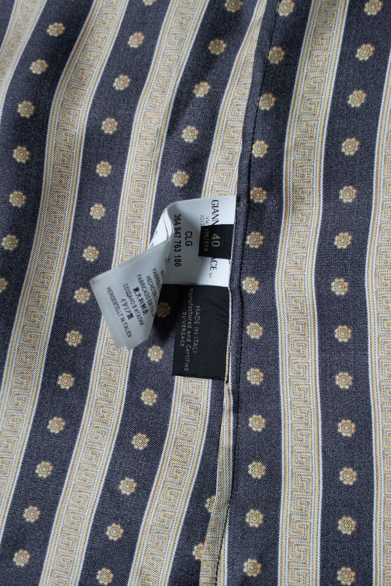 Versace Versace, Black and gold greca print shirt Size US S / EU 44-46 / 1 - 5 Thumbnail