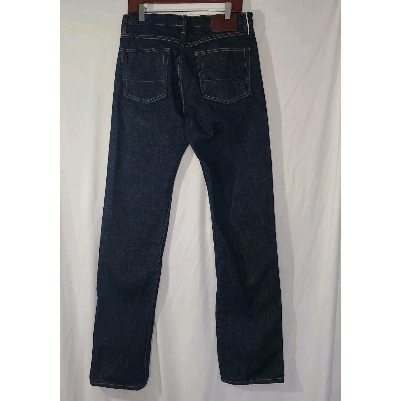 Gustin Gustin Men's Natural Indigo Straight Selvedge Jeans 32x34 Size US 32 / EU 48 - 7 Thumbnail