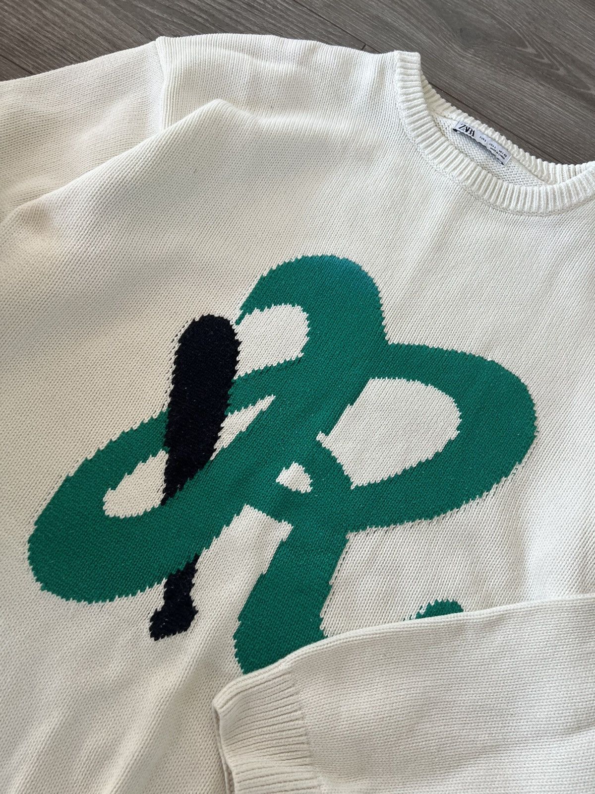 Japanese Brand × Zara ‼️Avant Garde Abstract Knit Logo Casual Sweater‼️ Size US L / EU 52-54 / 3 - 18 Thumbnail