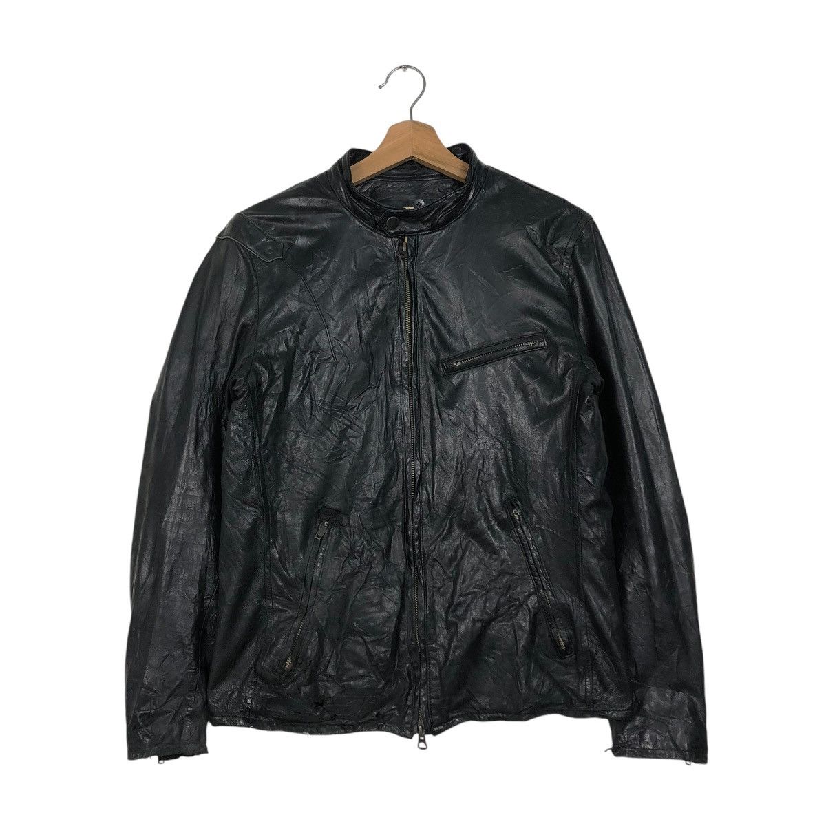 Japanese Brand 🔥VINTAGE BIKER LEATHER JACKET TAKEO KUKICHI ISSEY MIYAKE Size US M / EU 48-50 / 2 - 3 Thumbnail