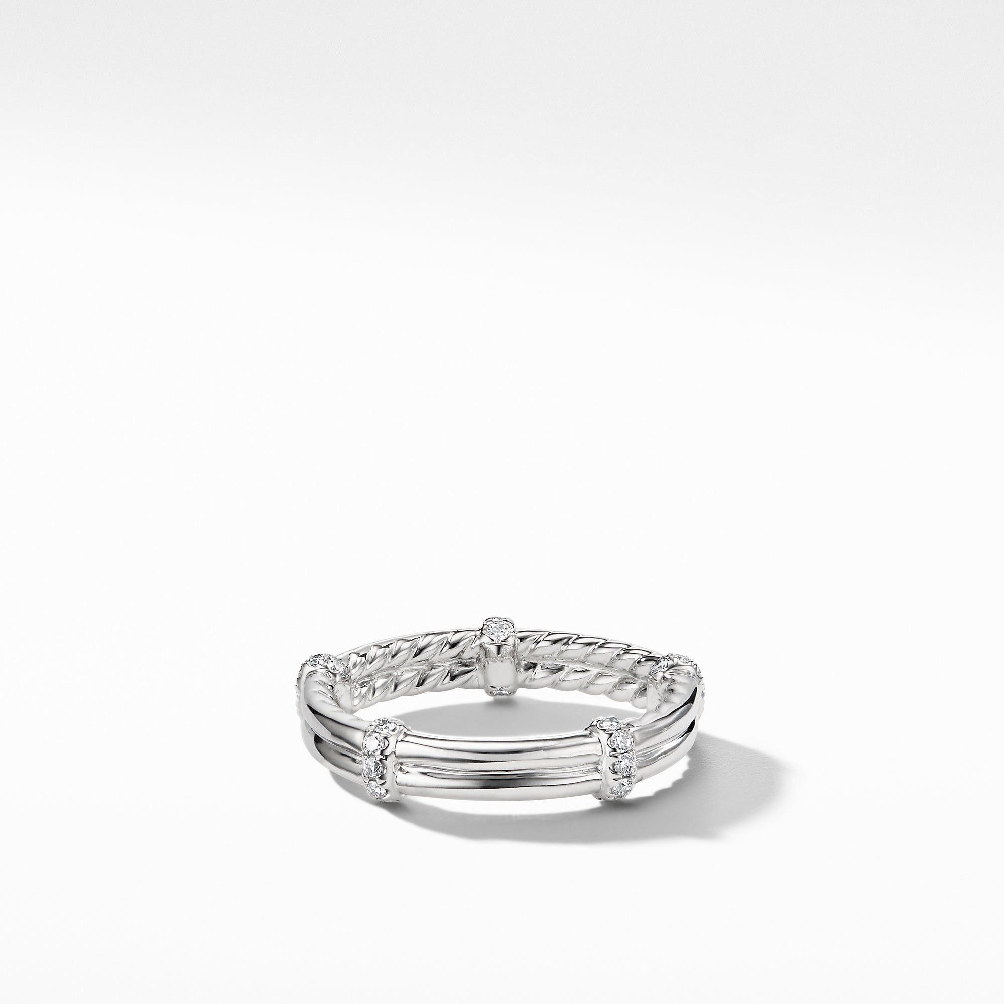 David Yurman o1w1db11025 / Size 7 / WR3094 Gold Platinum Rings in Silver Size ONE SIZE - 1 Preview