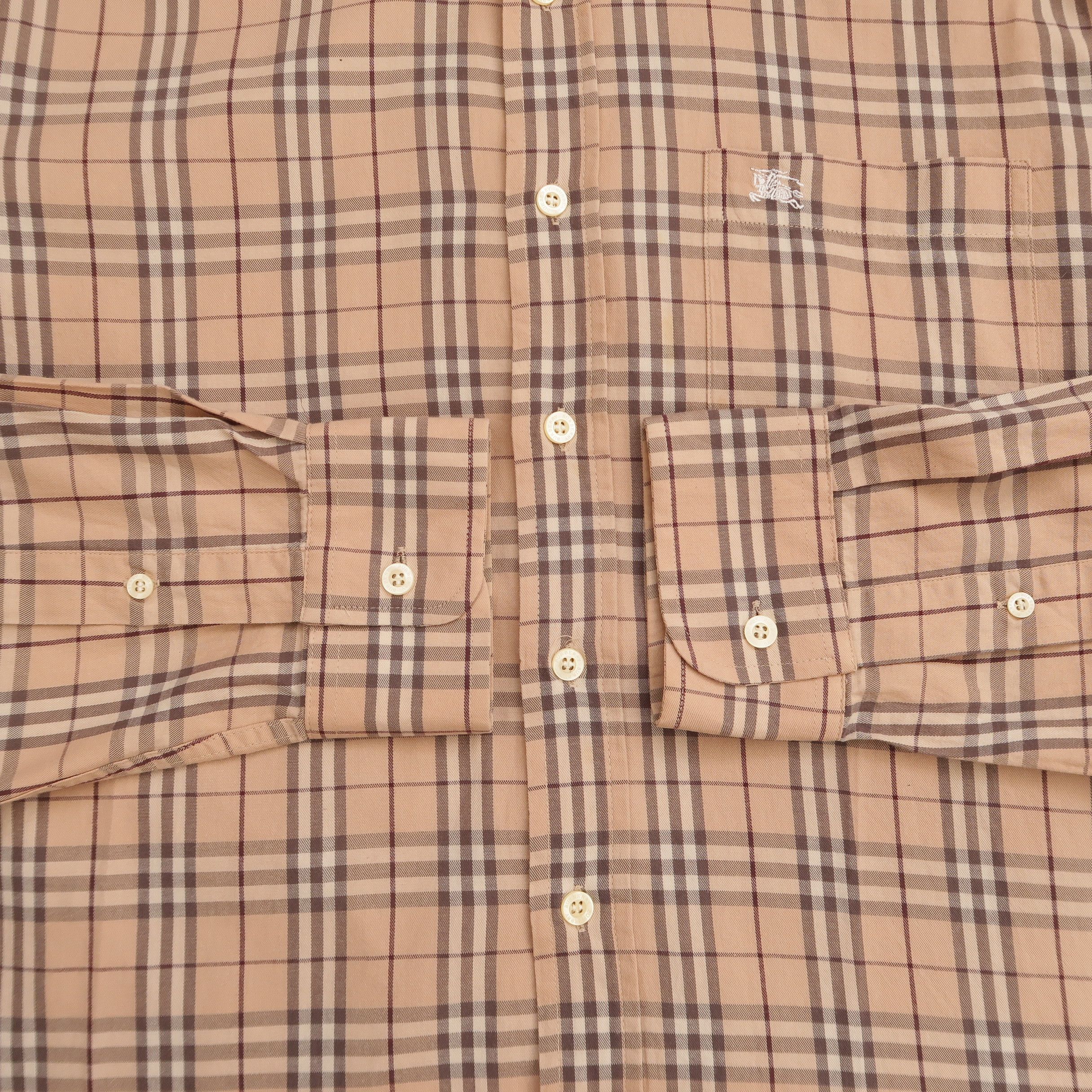 Burberry Burberry London Nova Check Cream Old Money Shirt Rare Size US L / EU 52-54 / 3 - 10 Thumbnail