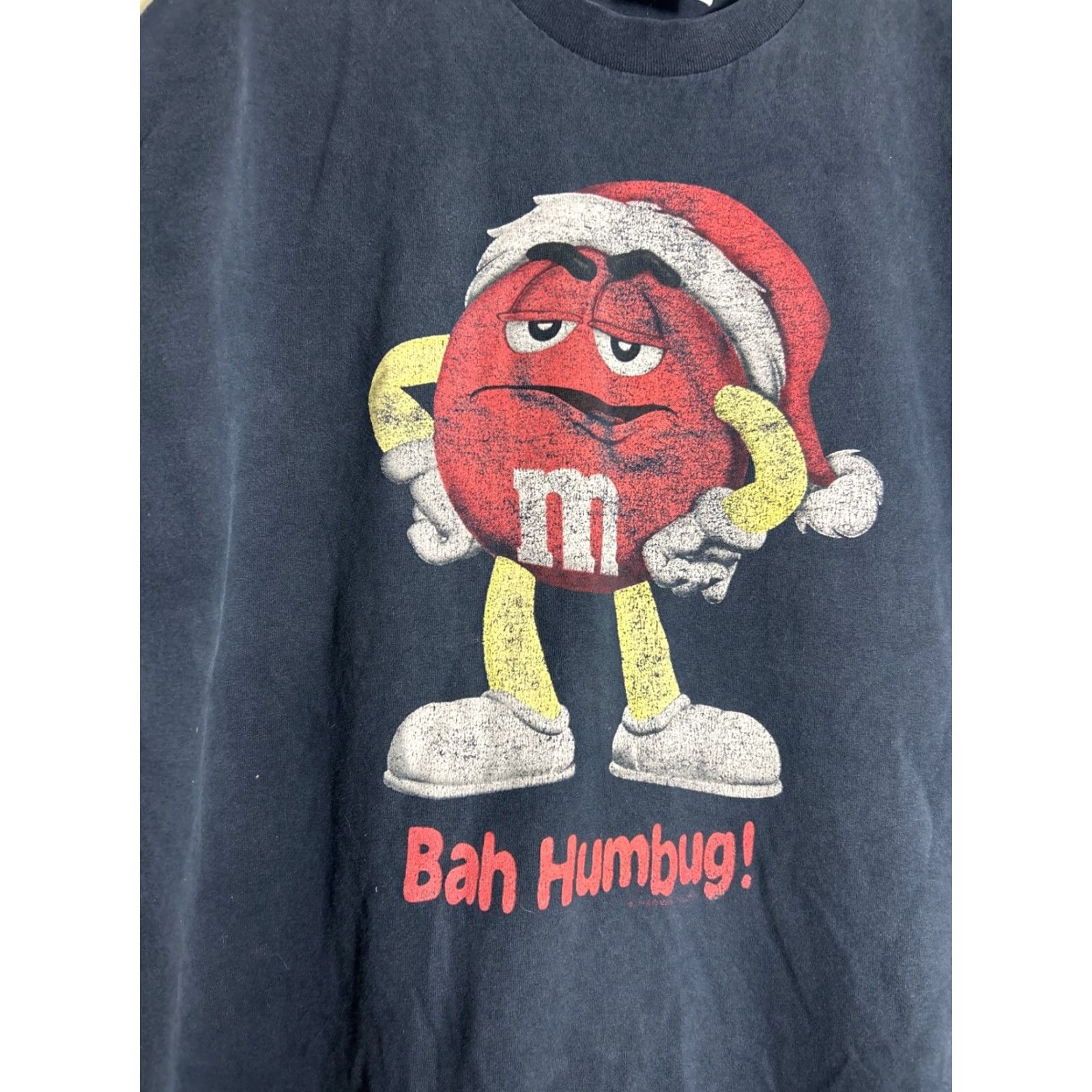 Vintage M&M's Bah Humbug T Shirt XL Navy Christmas Men Short Sleeve Crew Neck Graphic Print Vintage No Size US XL / EU 56 / 4 - 3 Thumbnail
