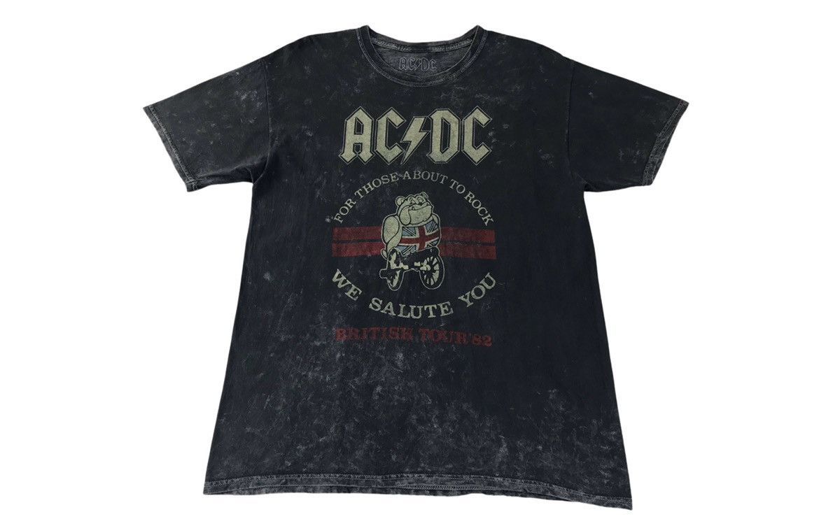 AC/DC × Band Tees Vtg Y2K AC/DC Rock Band British Tour 82 Design Tie Dye Tee Size US M / EU 48-50 / 2 - 1 Thumbnail