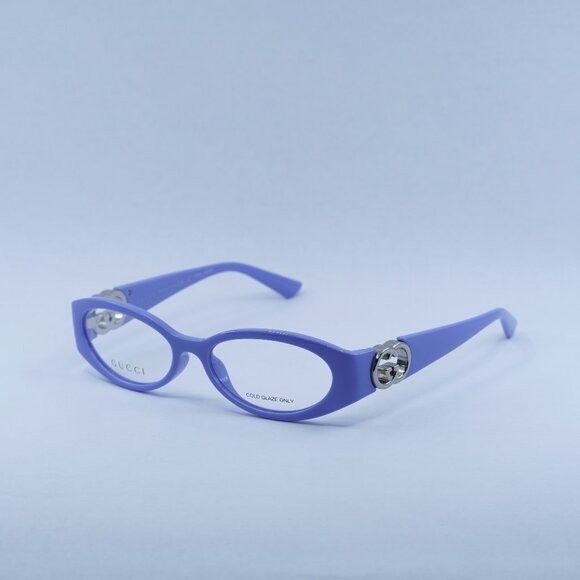 Gucci 🕶️ New Gucci GG1693O 003 Eyeglasses - Violet with Silver Size ONE SIZE - 1 Thumbnail