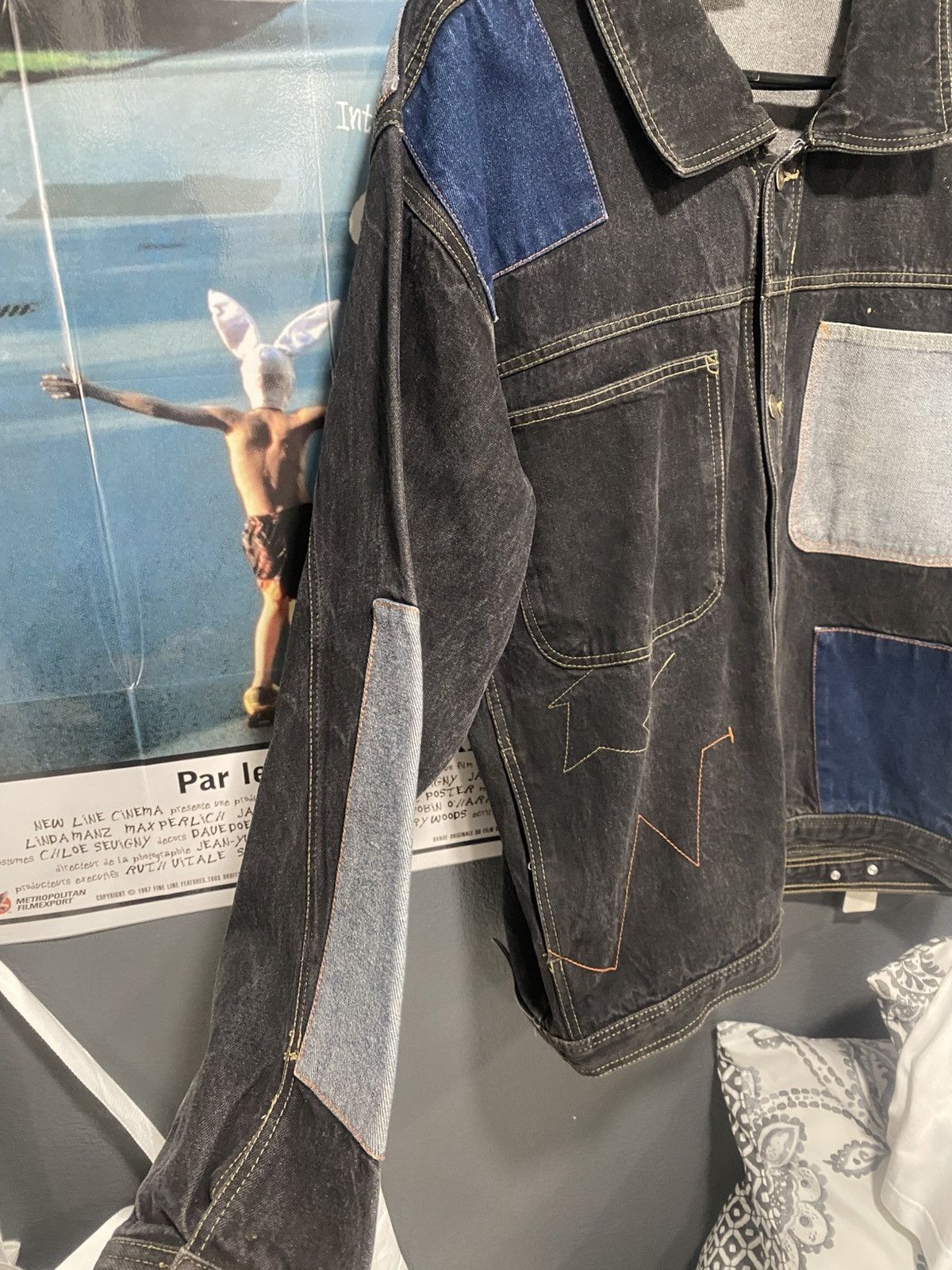 Dr. Denim × Vintage Dr. Jeans Patchwork Denim Jacket Size US XL / EU 56 / 4 - 3 Thumbnail