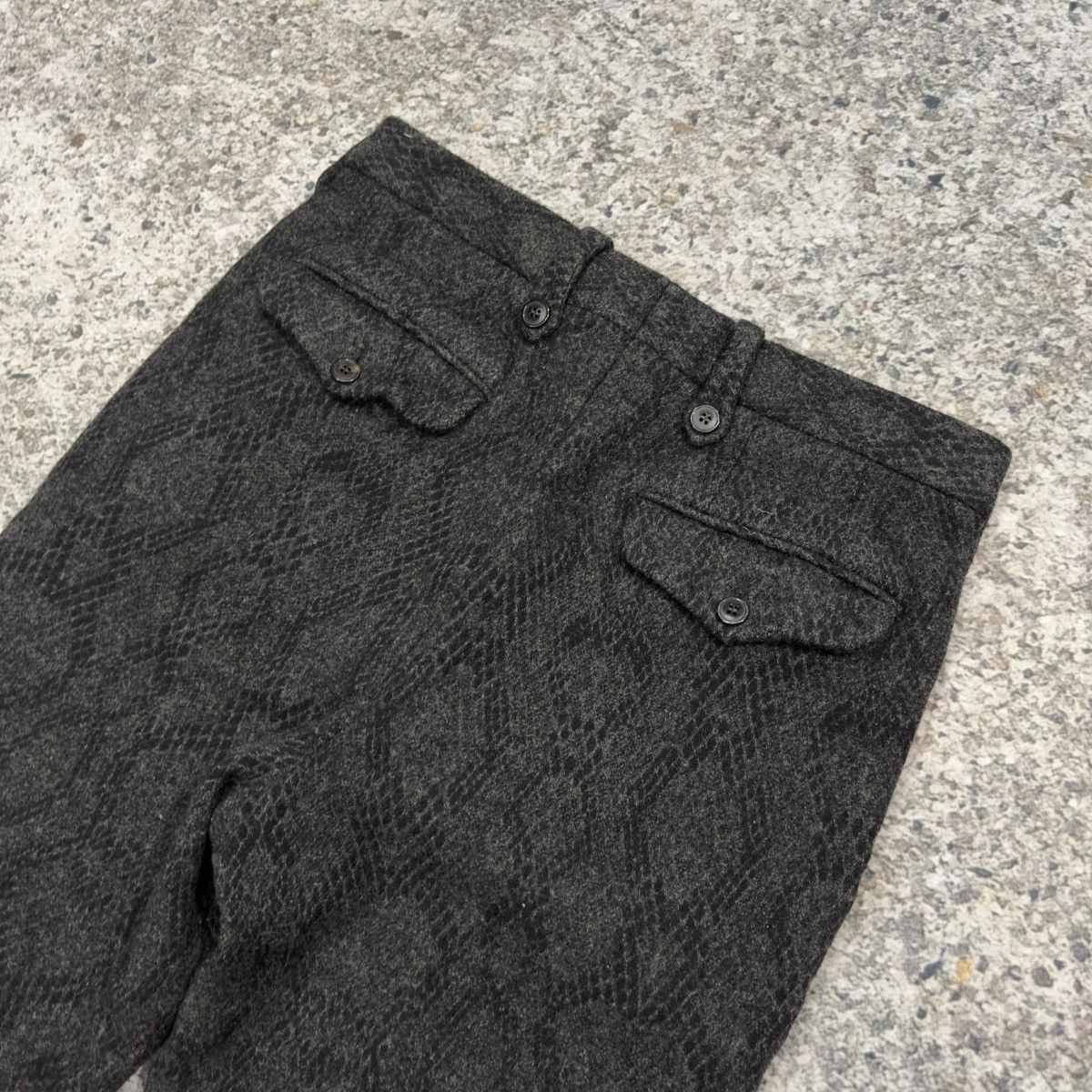 Dries Van Noten Dries Van Noten Wool Snakeskin Print Flare Trouser Pants Size US 30 / EU 46 - 18 Thumbnail