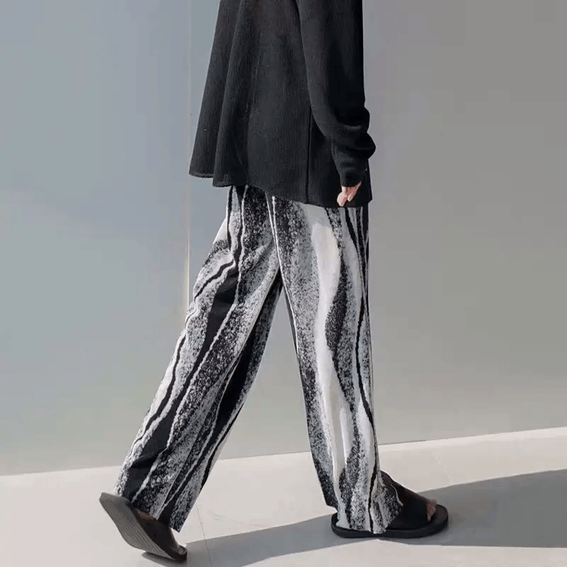 Japanese Brand × Vintage Korean fashion black tie-dye pleats pants trousers Size US 32 / EU 48 - 3 Thumbnail