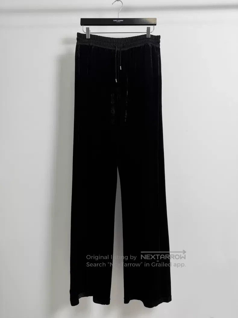 Saint Laurent Paris Saint Laurent Paris size XL Black Velvet Wide-leg Trousers Size US 27 - 1 Thumbnail