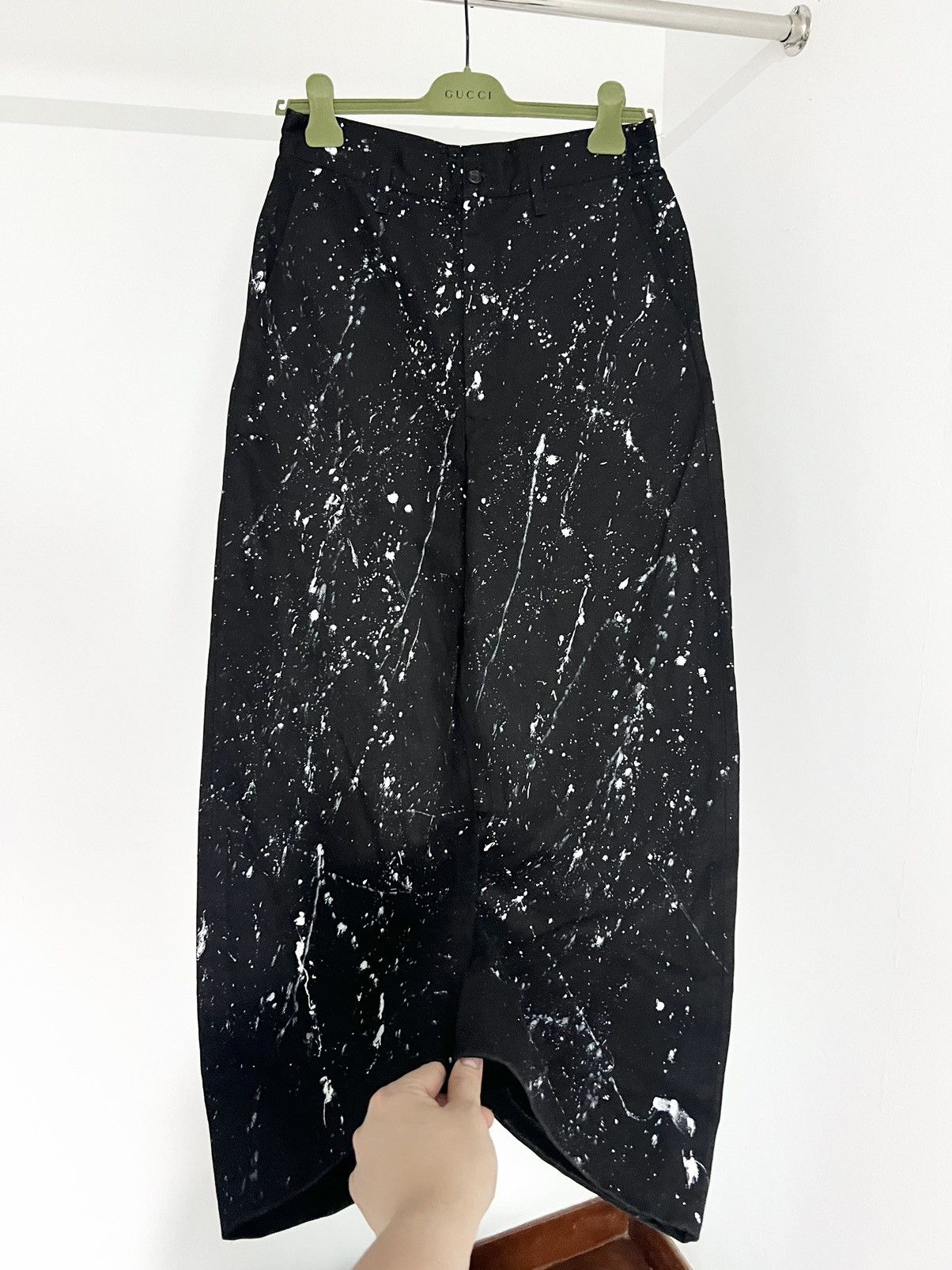 image of Comme Des Garcons Painter Pants Wide Legs Baggy in Black, Men's (Size 30)