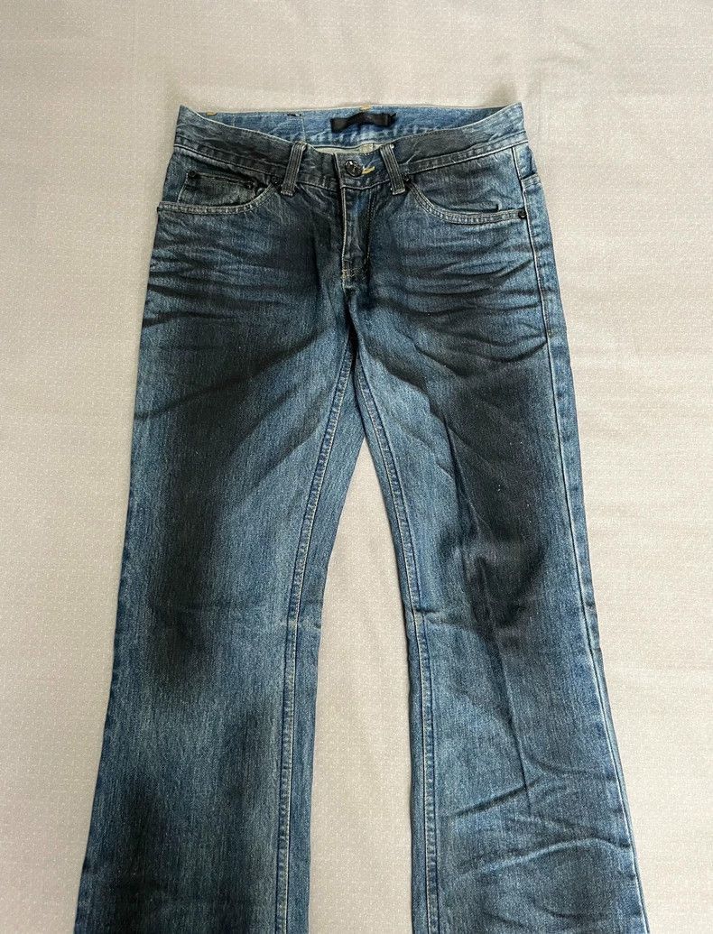 Yohji Yamamoto Vintage Midas Denim Flare Jeans With Unique Wear-2506 Size 29" - 6 Thumbnail