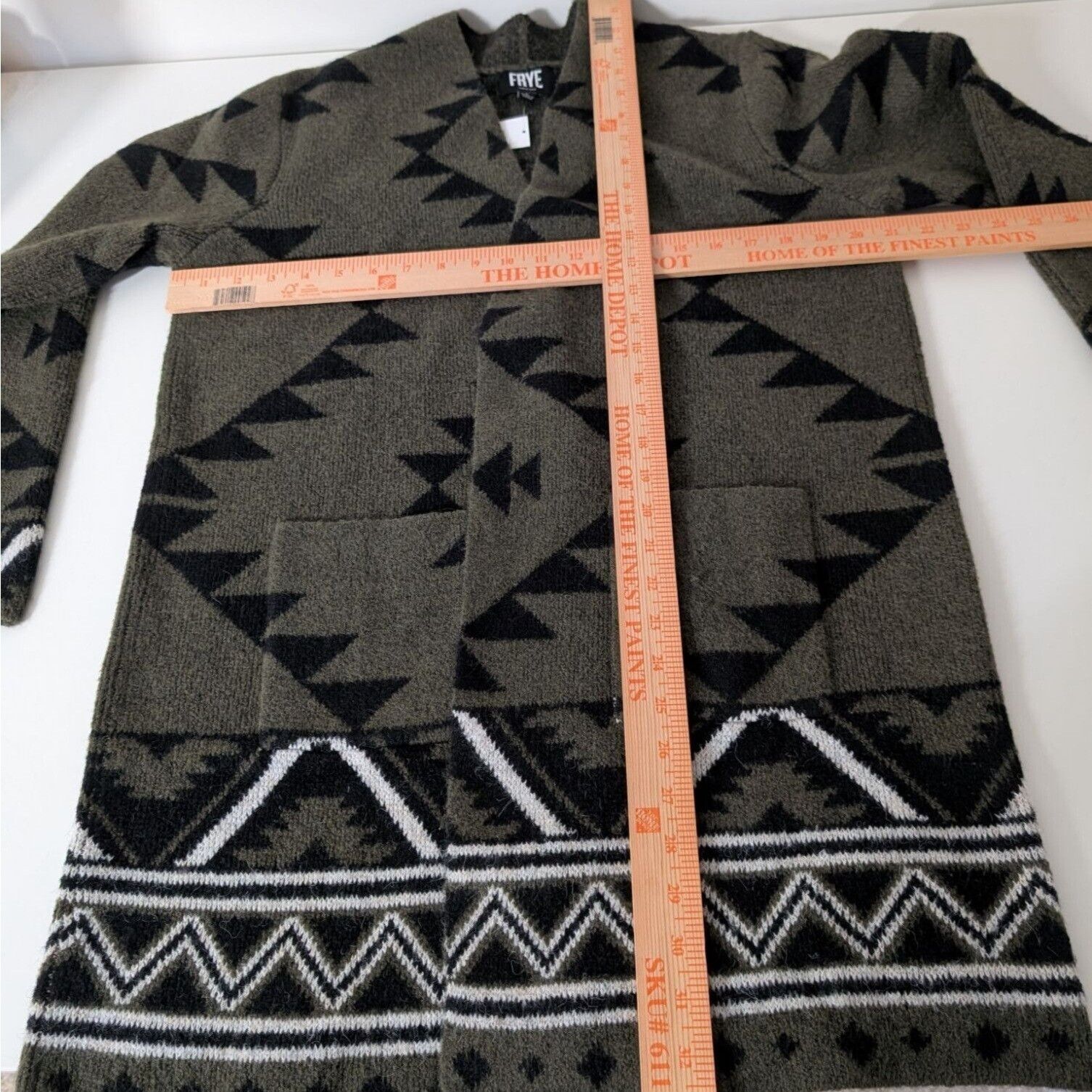 Frye NEW Frye Southwestern Aztec Cardigan Womens Size Large Green Size L / US 10 / IT 46 - 9 Thumbnail