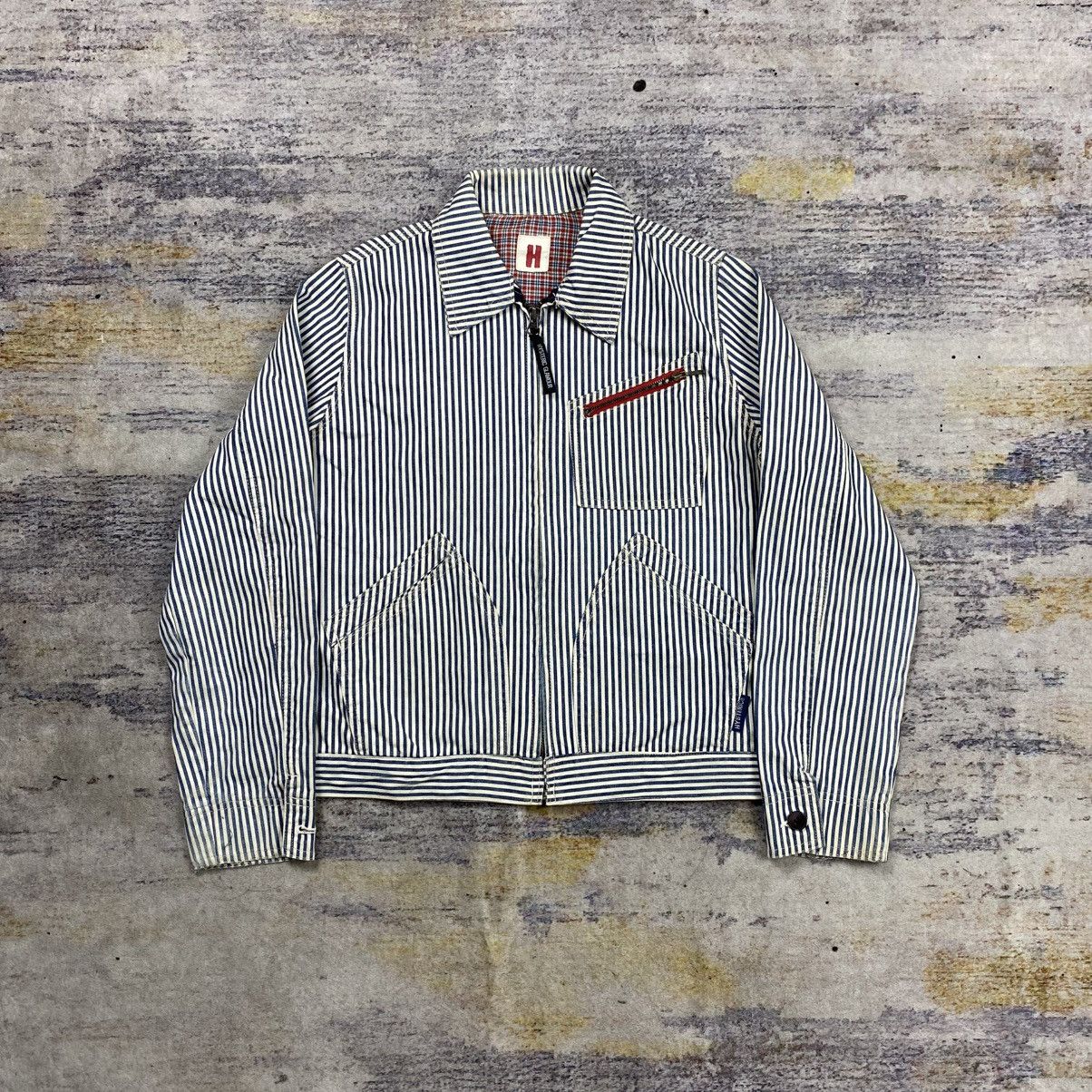 Hysteric Glamour Vintage Hysteric glamour stripe work jacket Size US S / EU 44-46 / 1 - 1 Thumbnail