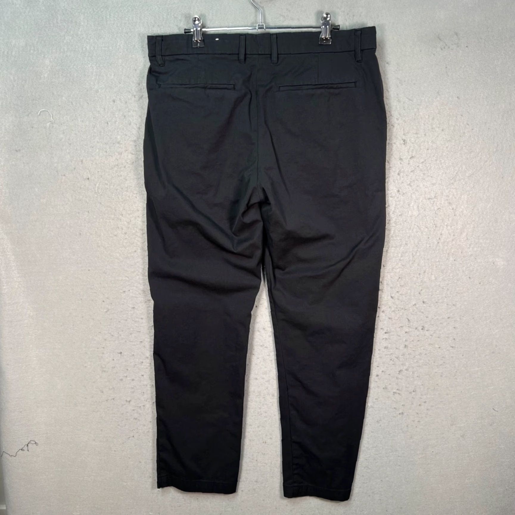 Vintage Goodfellow & Co Mens Slim Chino Pants 33x28 Black Cotton Nylon Flat Front Button Zip Straight Inseam 28 - Casual Business Shirt? Size US 33 - 2 Thumbnail