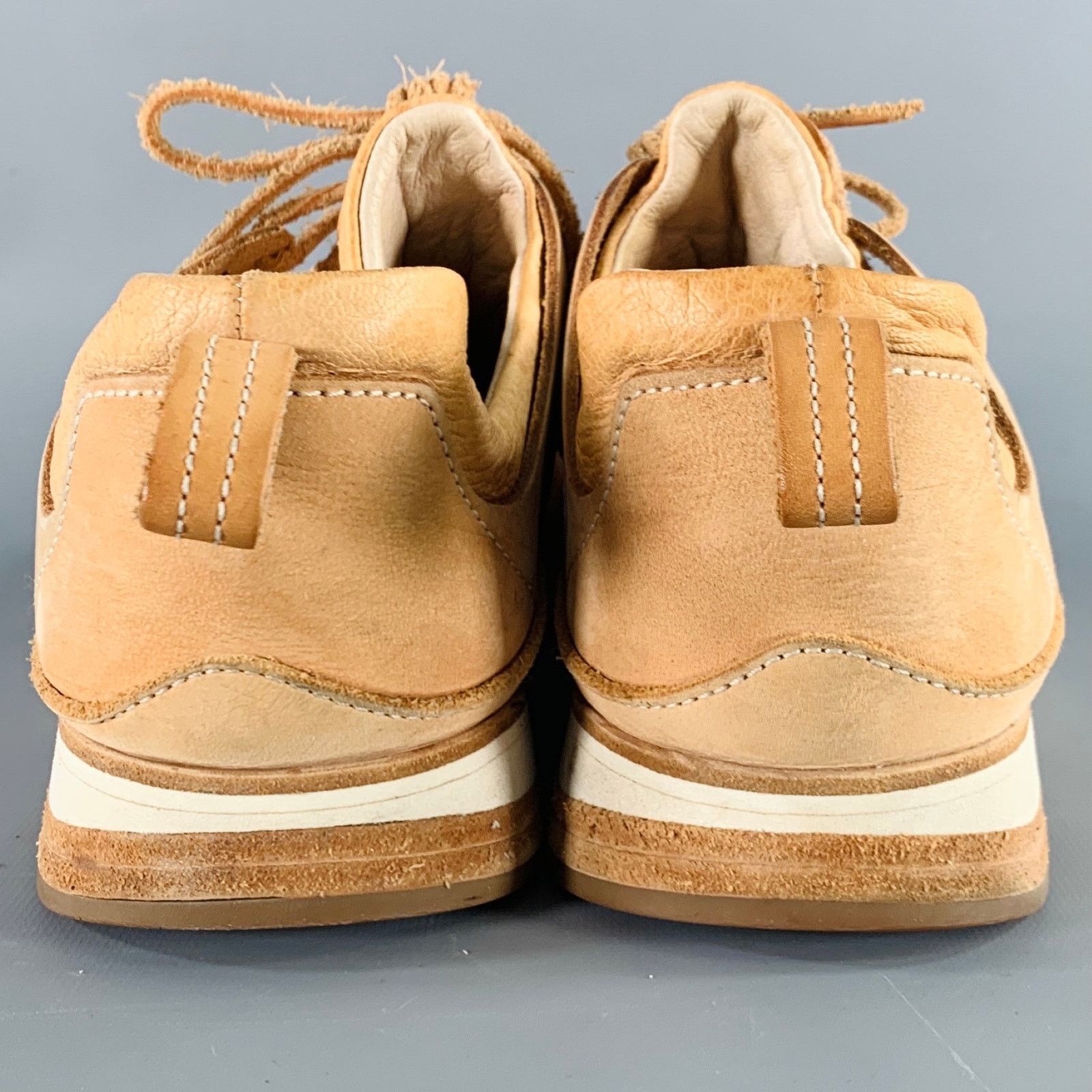 Hender Scheme Size 12 MIP-12 Beige Natural Leather Lace-Up Sneakers Size US 12 / EU 45 - 3 Thumbnail