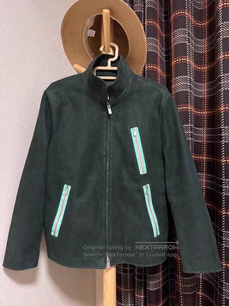 Hermes Hermes Leather jacket, full-grain leather, moss green Size US M / EU 48-50 / 2 - 1 Thumbnail