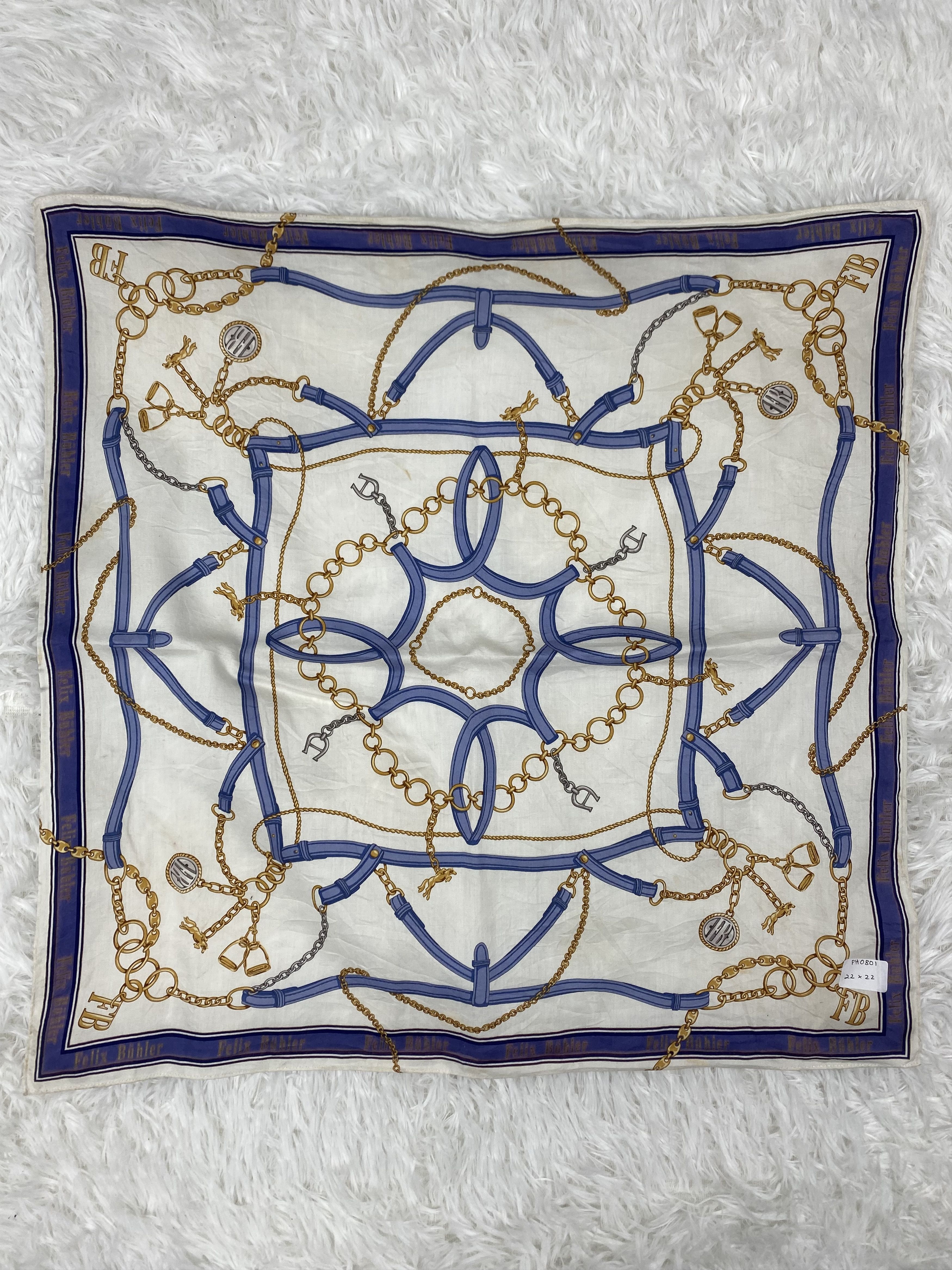 Designer × Vintage Vintage Felix Bohler Handkerchief Neckerchief PH0801 Size ONE SIZE - 3 Thumbnail