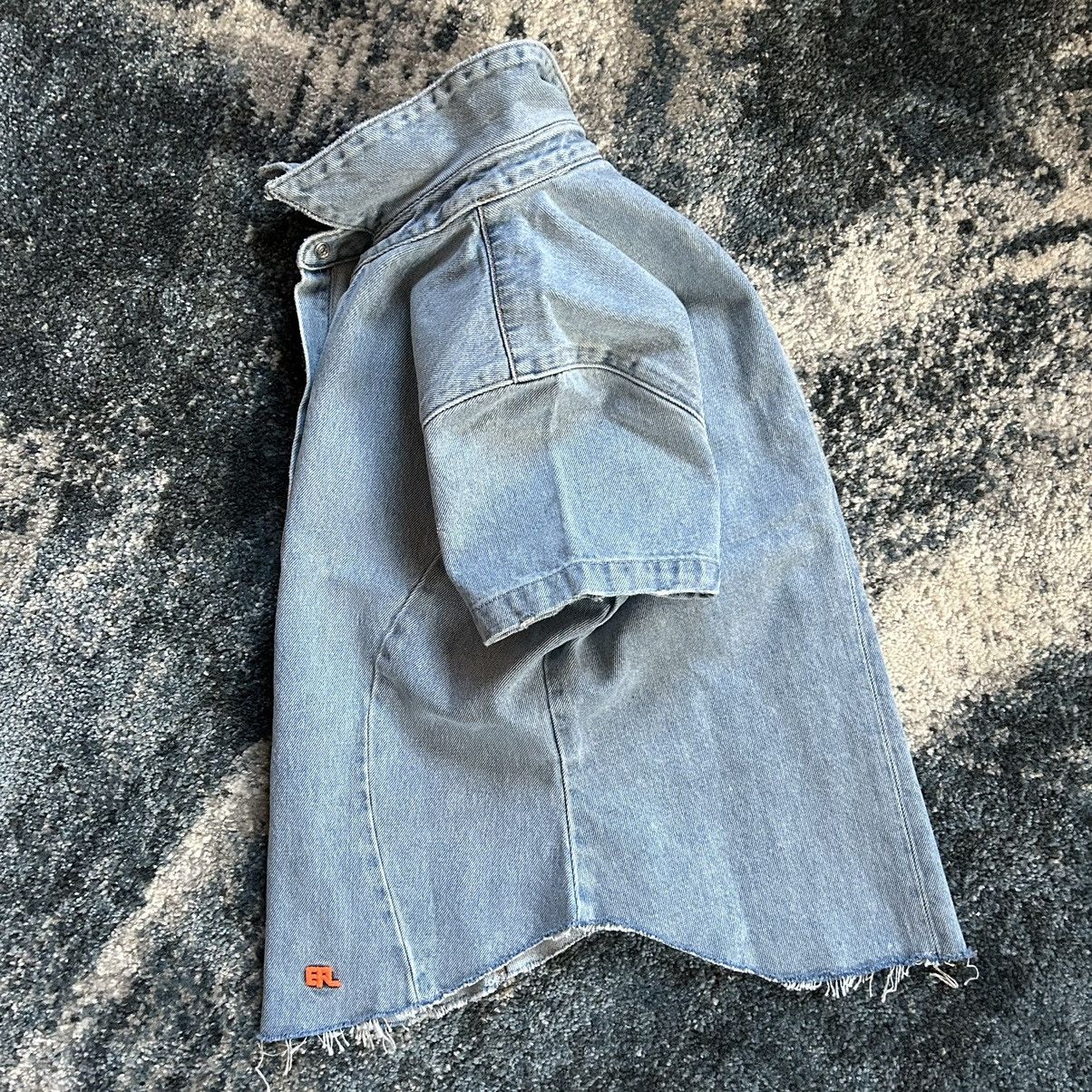 ERL × Levi's LiGHT BLUE STONE WASH FiTTED DENiM SHiRT A53830000 Size L / US 10 / IT 46 - 15 Thumbnail