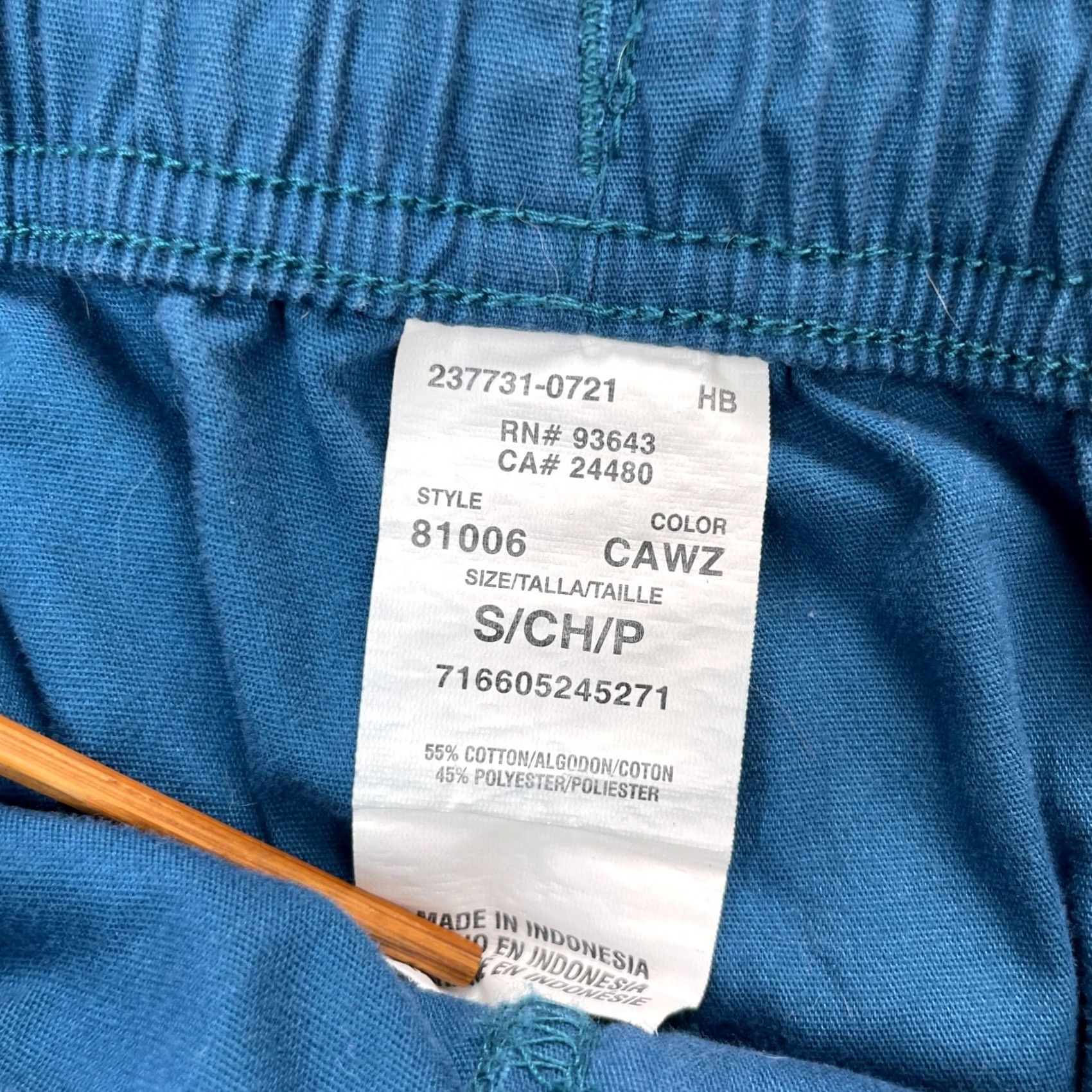 Dickies Dickies Pants Mens Small Blue EDS Signature Scrubs Cargo Pockets Straight Leg Size US 29 - 3 Thumbnail