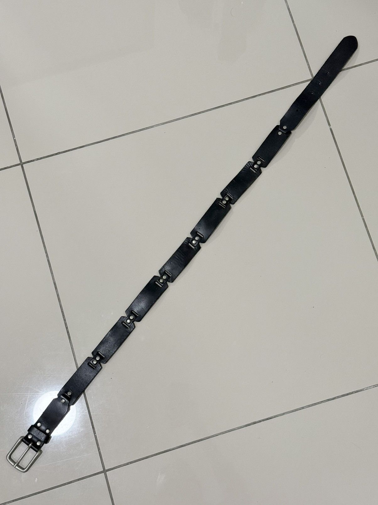 If Six Was Nine Black Leather Belt Size 34 - 4 Thumbnail