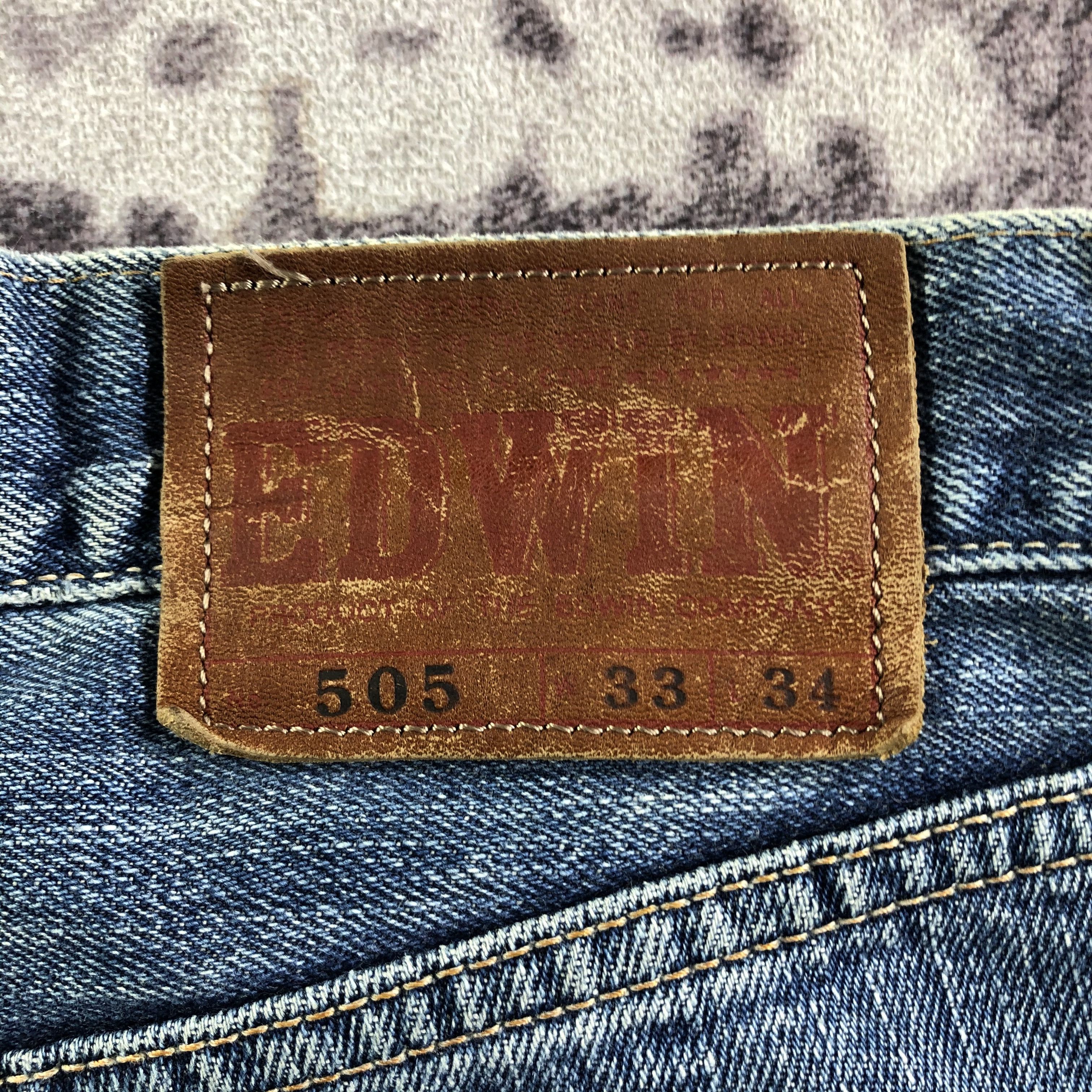 Edwin Vintage Blue Wash Edwin 505 Selvedge Jeans-JM3532 Size US 35 - 6 Thumbnail