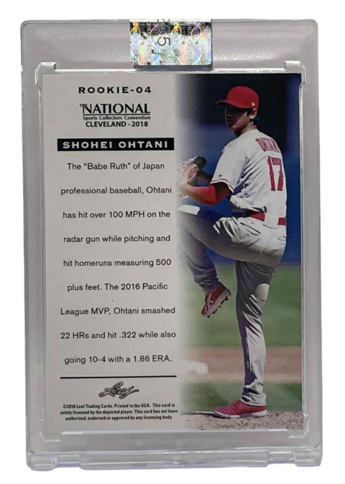 Other 2018 Leaf National #04 Shohei Ohtani Rookie Card (RC) Size ONE SIZE - 3 Thumbnail