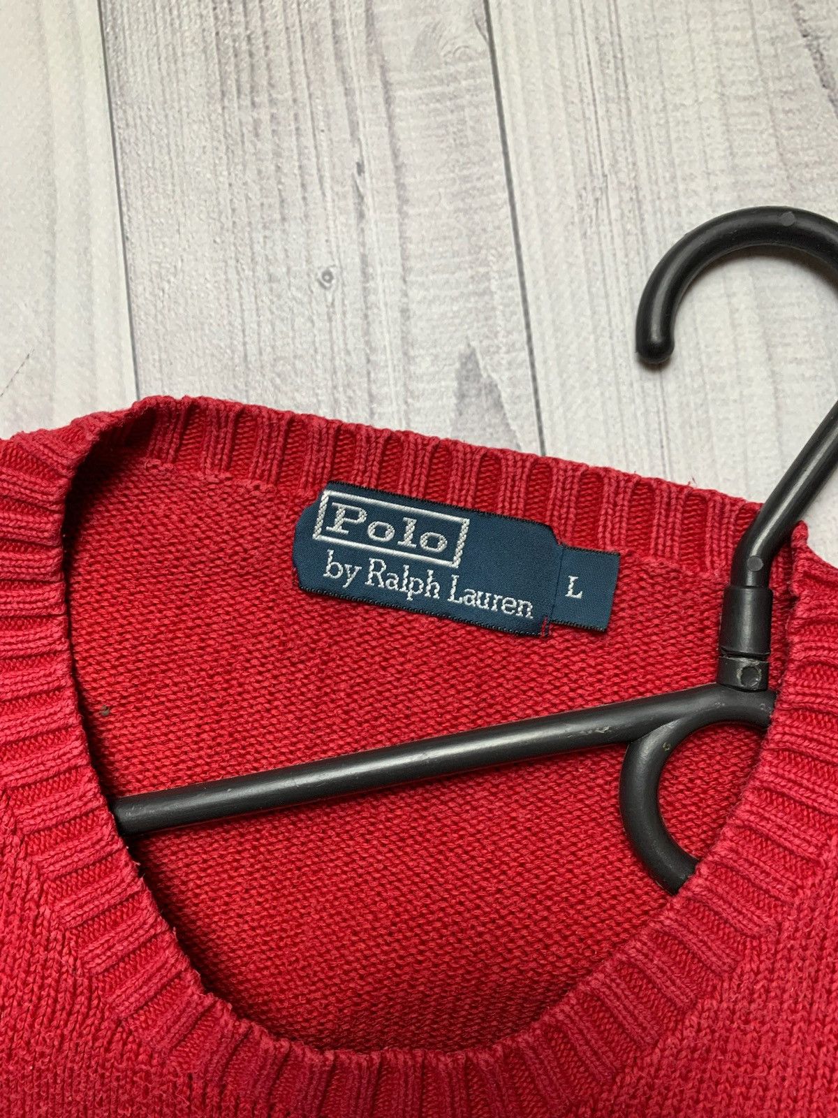 Polo Ralph Lauren × Vintage Vintage Polo Ralph Lauren sweater red knitted size L logo Size US L / EU 52-54 / 3 - 9 Thumbnail