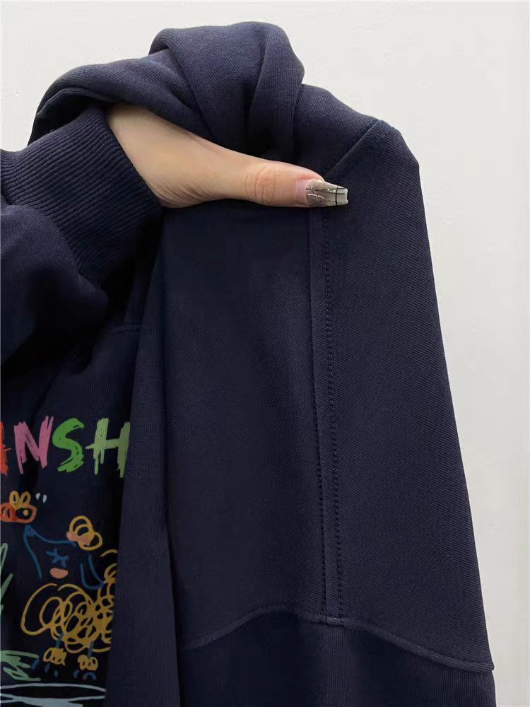 Designer × Japanese Brand Hip Hop Graffiti Print Loose Retro Hooded Sweatshirt Size US L / EU 52-54 / 3 - 3 Thumbnail