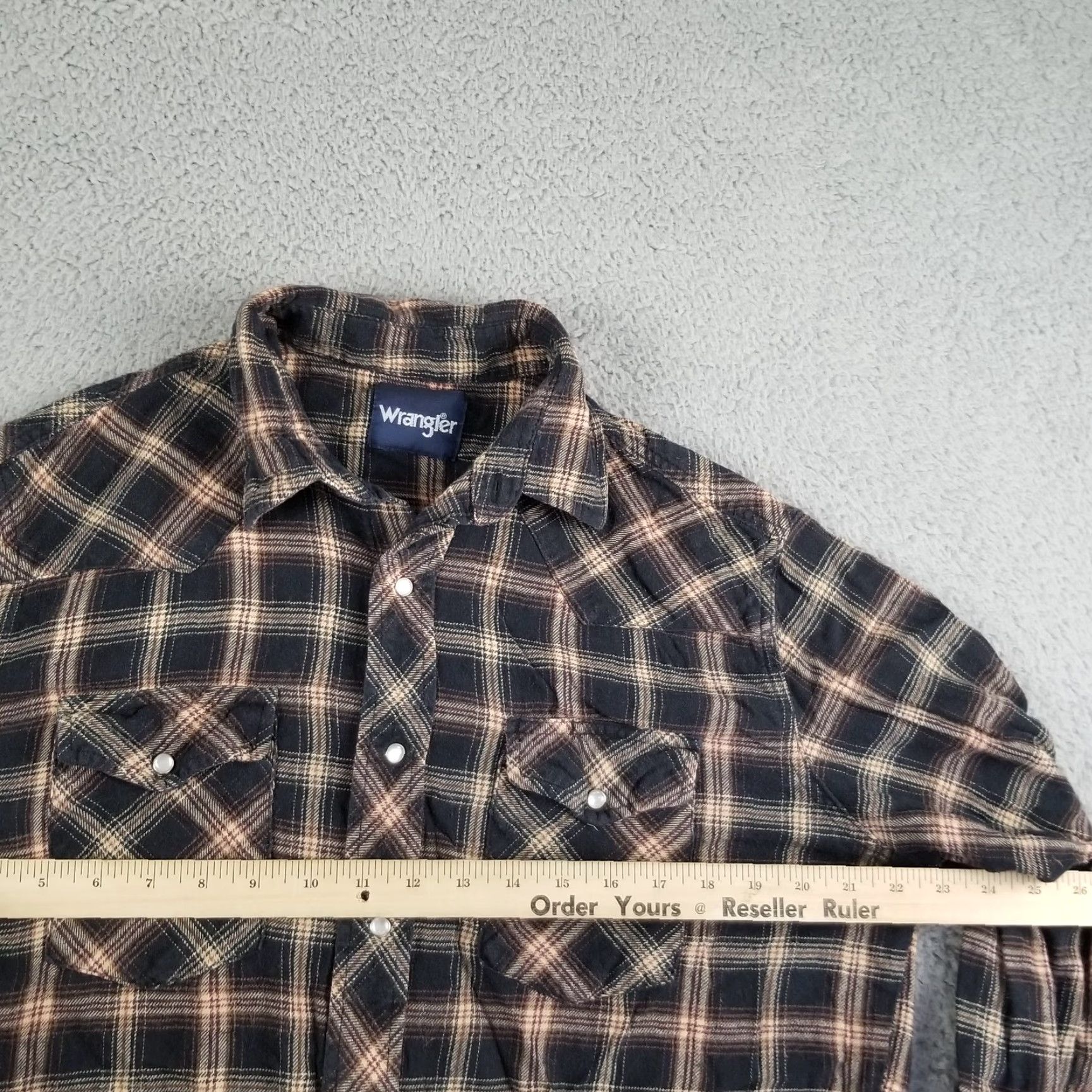 Wrangler VINTAGE Wrangler Flannel Shirt Large Western Wear Cotton Plaid Pearl Snap Cowboy Men Size US L / EU 52-54 / 3 - 6 Thumbnail