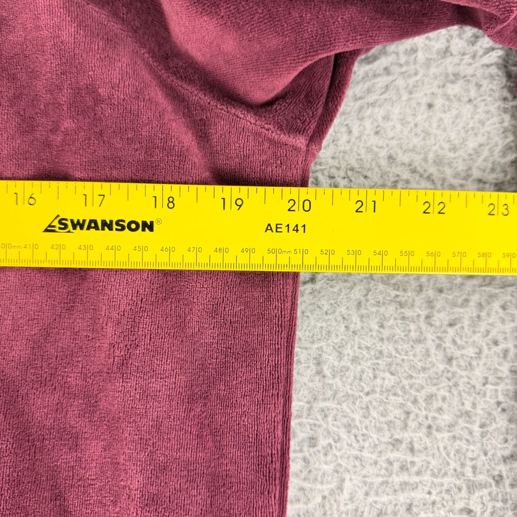 Juicy Couture Juicy Couture Pullover Sweater Women XS Velour Burgundy Long Sleeve Vintage 90s Classic Pockets Raglan Crew Neck Size XS / US 0-2 / IT 36-38 - 5 Thumbnail