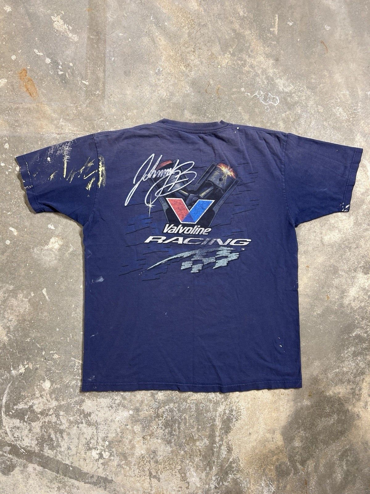 NASCAR Vintage Y2K Johnny Benson NASCAR Painted Distress Shirt Size US L / EU 52-54 / 3 - 3 Thumbnail