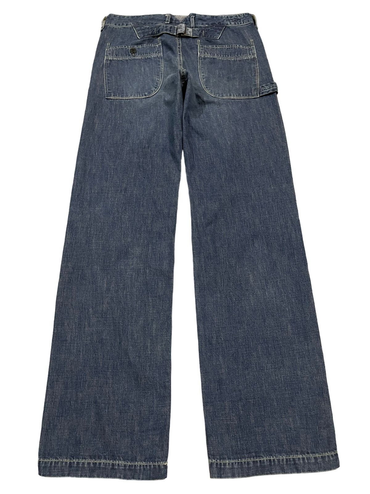 14th Addiction Vintage Japanese Brand Blue Wash Style Baggy Jeans Size US 30 / EU 46 - 2 Thumbnail