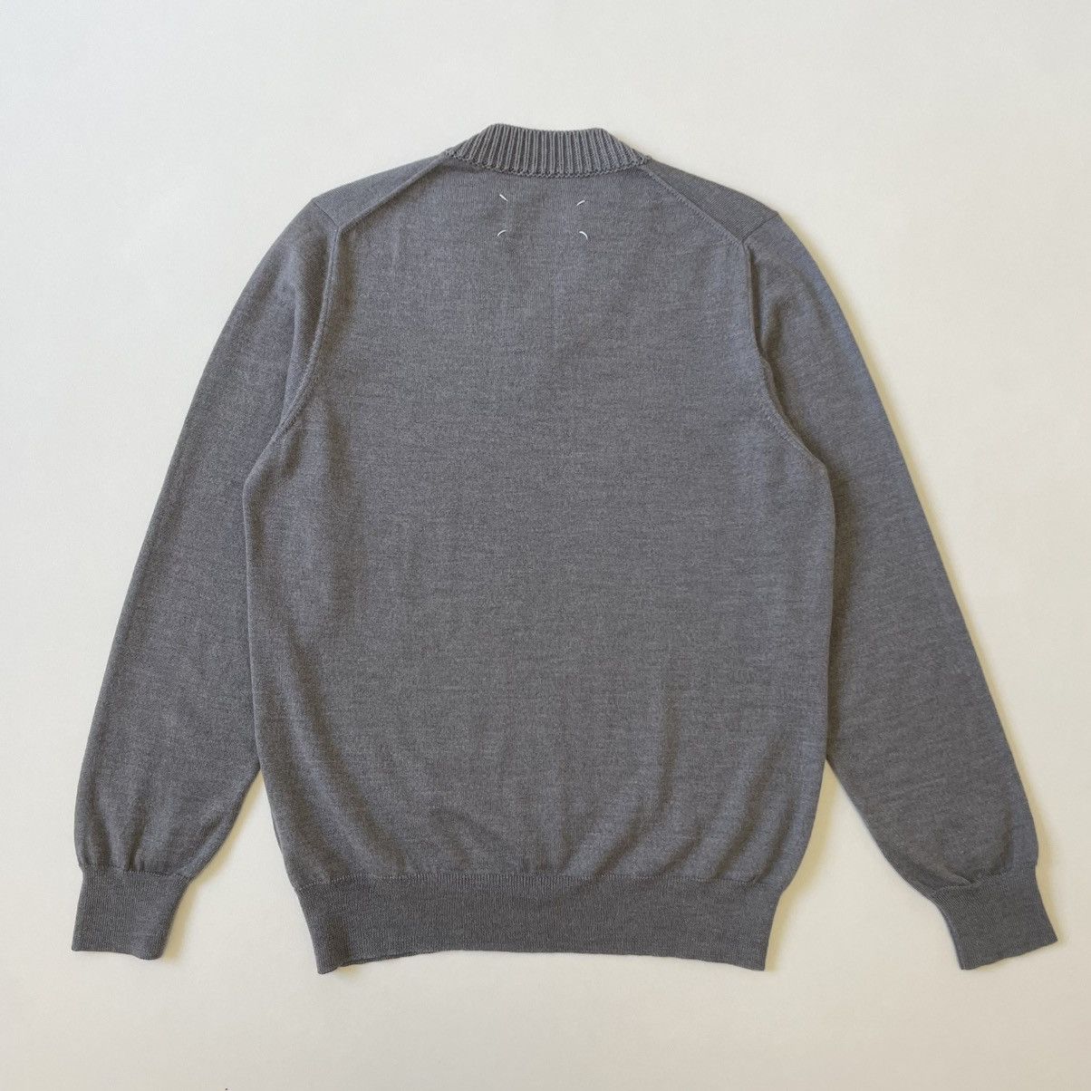 Maison Margiela A/W 11 Gray Wool V Neck Sweater Size US L / EU 52-54 / 3 - 11 Thumbnail