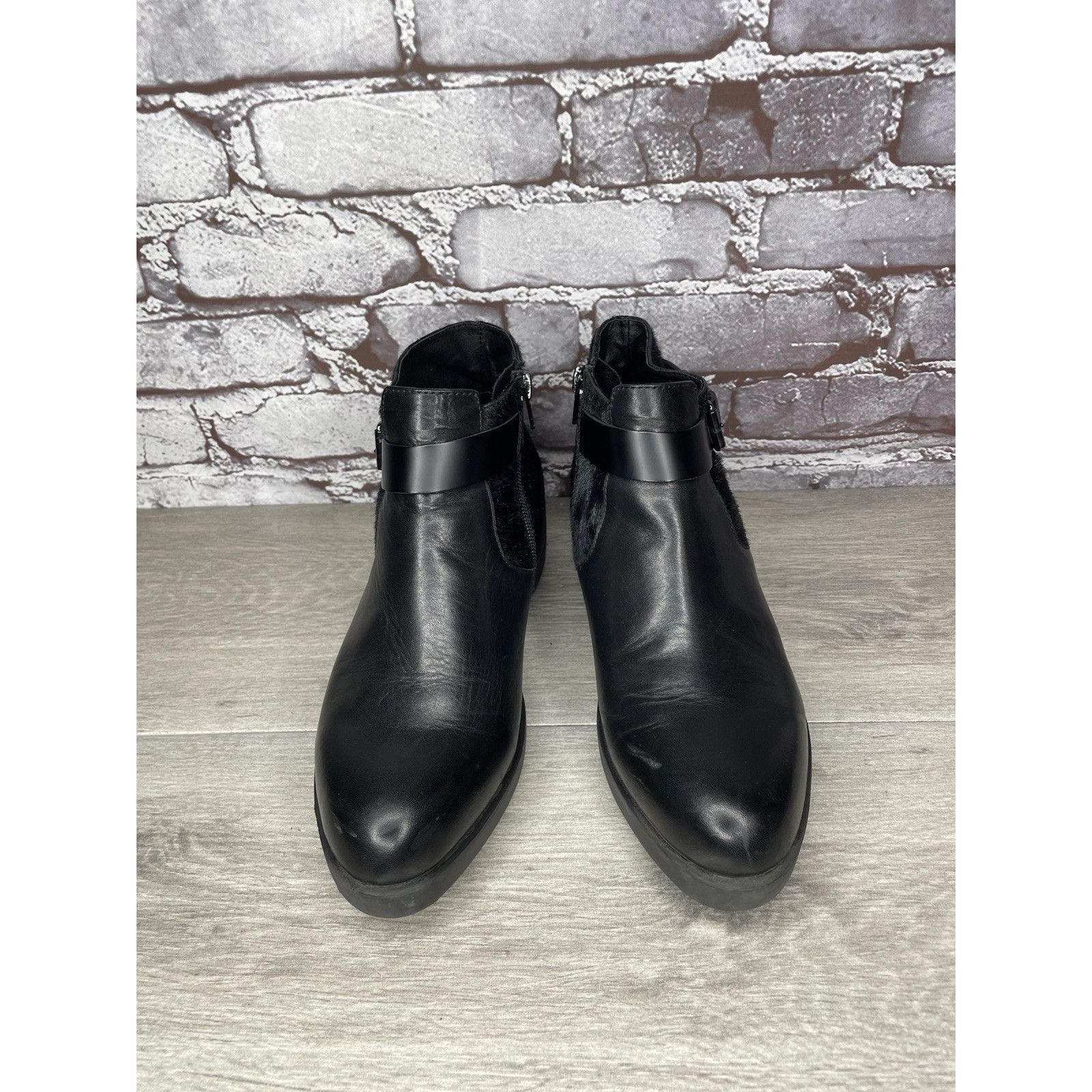 Other GRAVITY DEFYER Calf Hair Buckle Leather Ankle Boots Booties Size US 8 / IT 38 - 14 Thumbnail